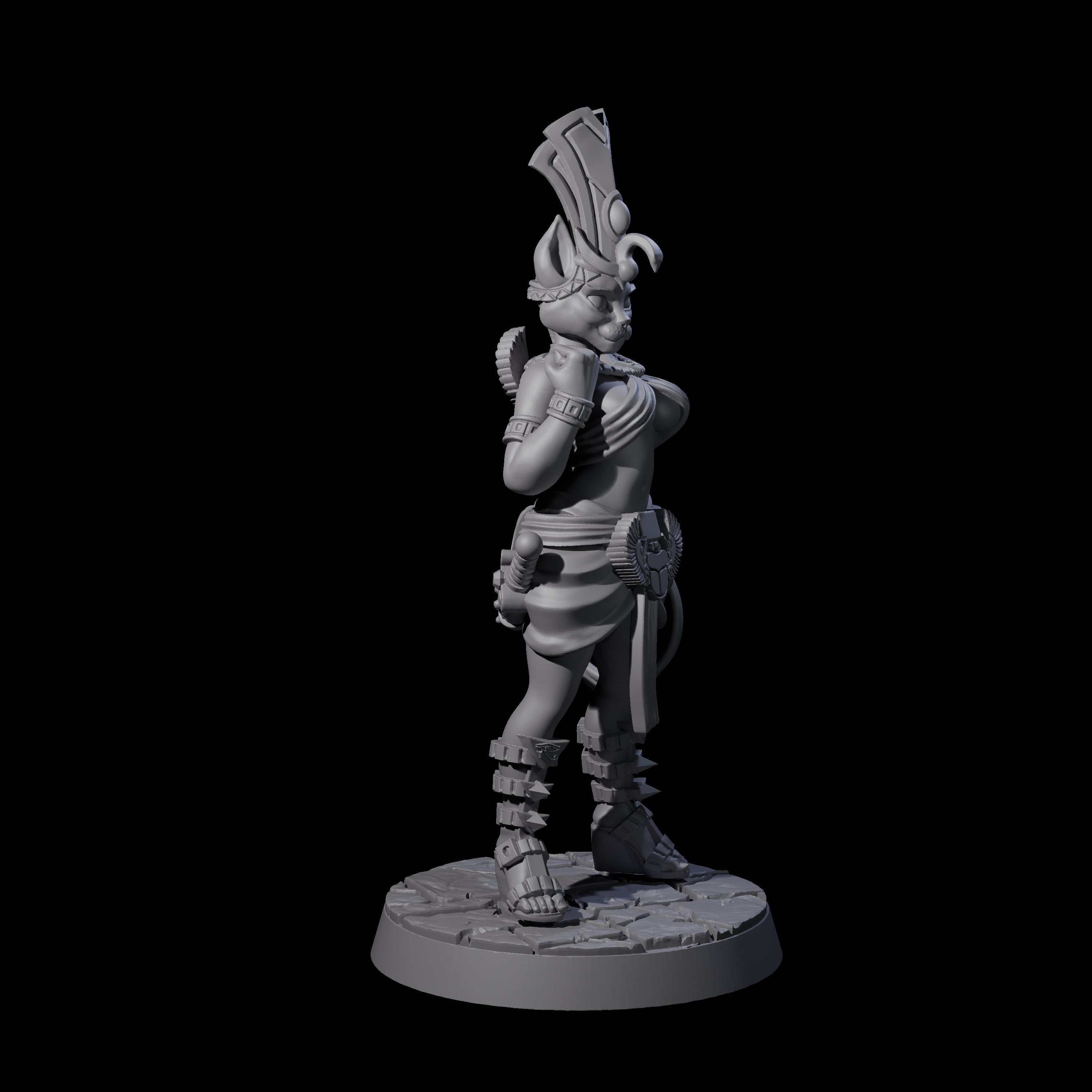 Striking Tabaxi Adventurer Miniature for Dungeons and Dragons, Pathfinder or other TTRPGs