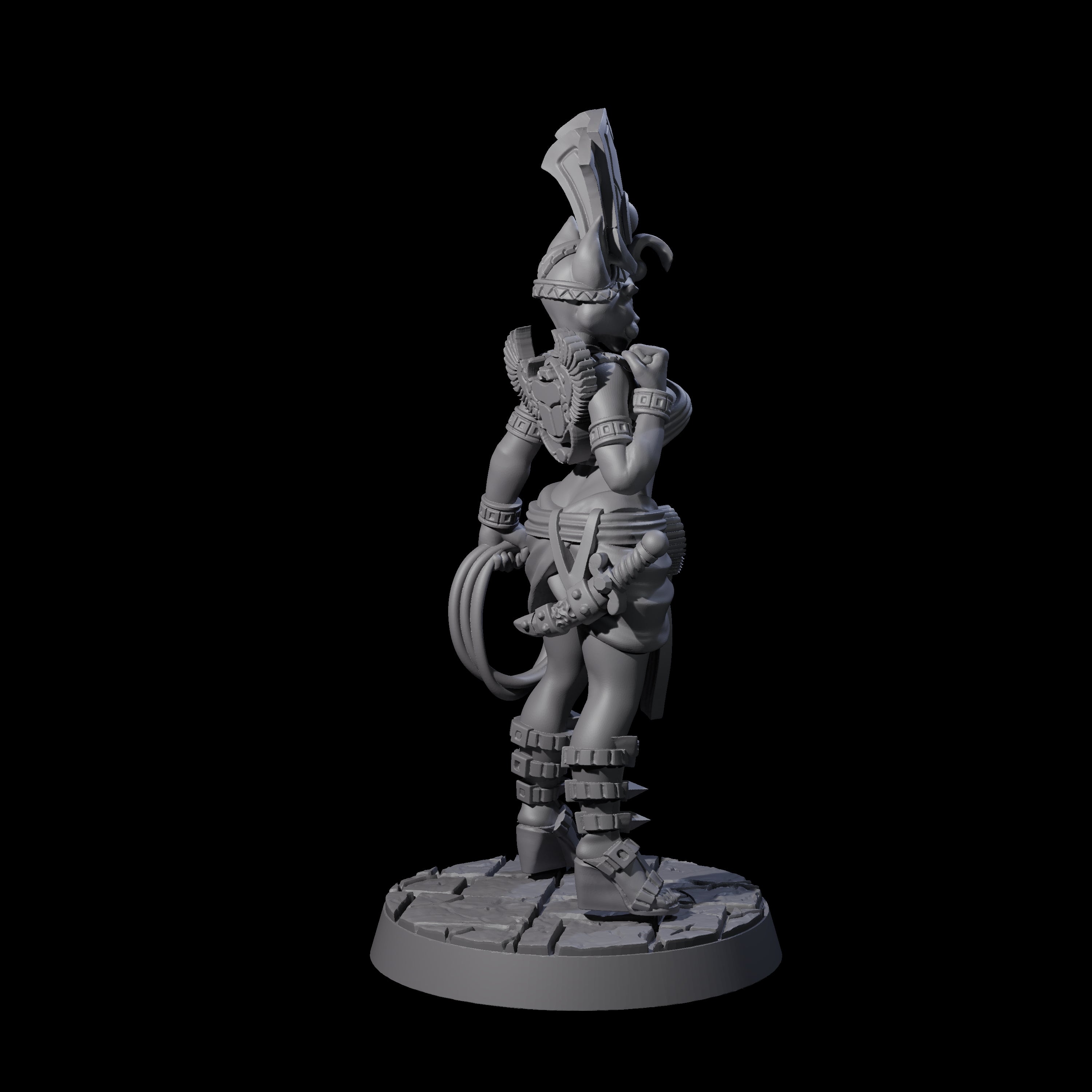 Striking Tabaxi Adventurer Miniature for Dungeons and Dragons, Pathfinder or other TTRPGs