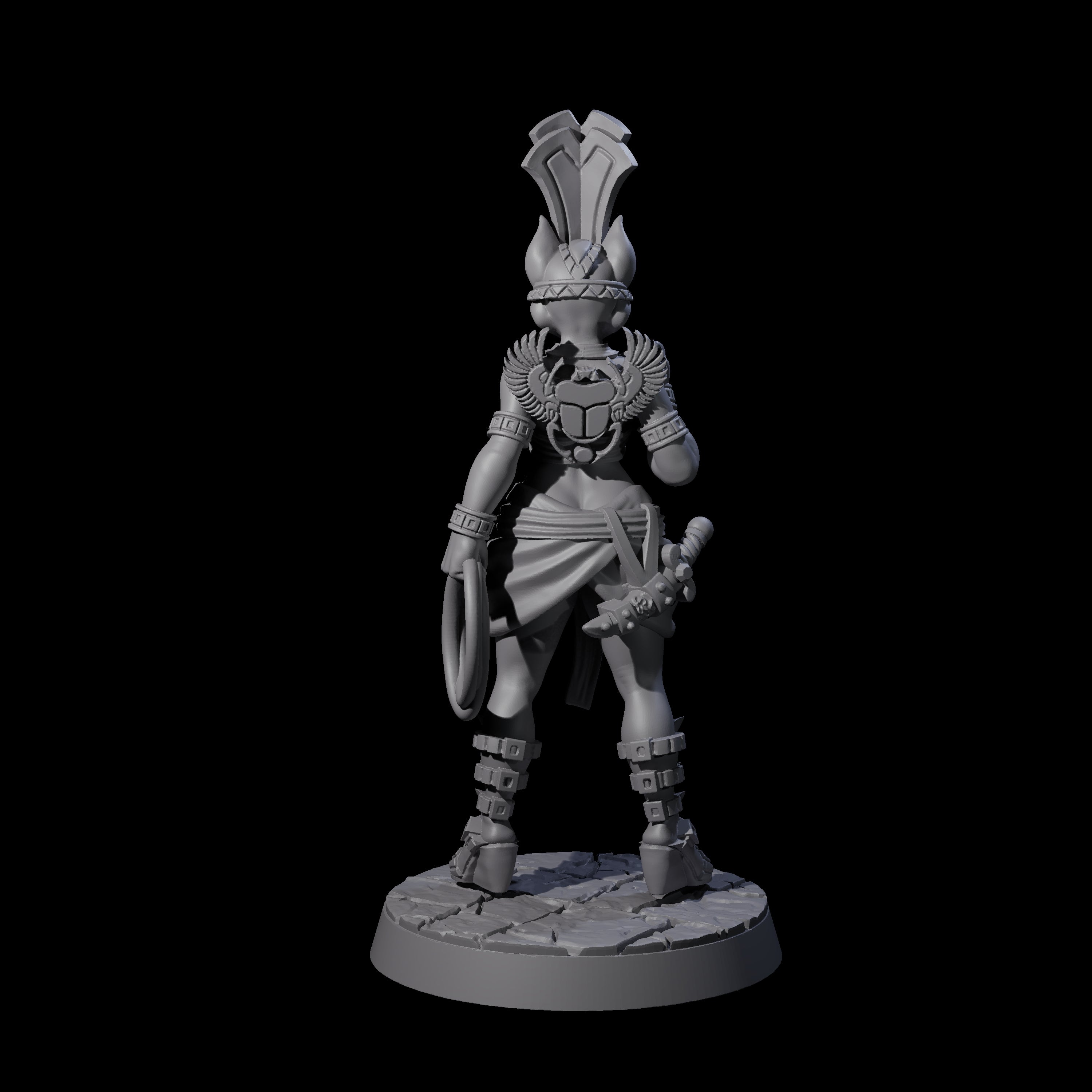 Striking Tabaxi Adventurer Miniature for Dungeons and Dragons, Pathfinder or other TTRPGs