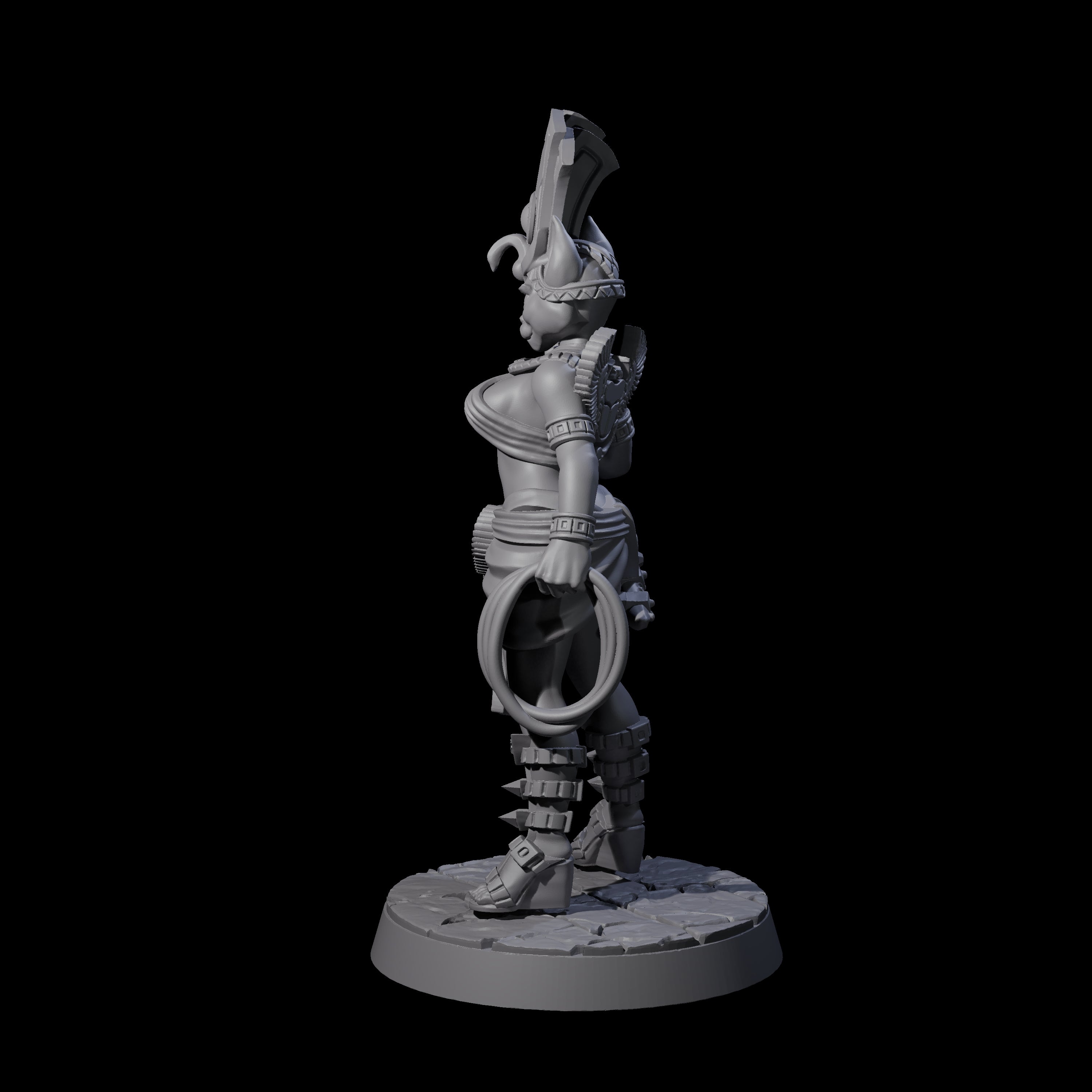 Striking Tabaxi Adventurer Miniature for Dungeons and Dragons, Pathfinder or other TTRPGs