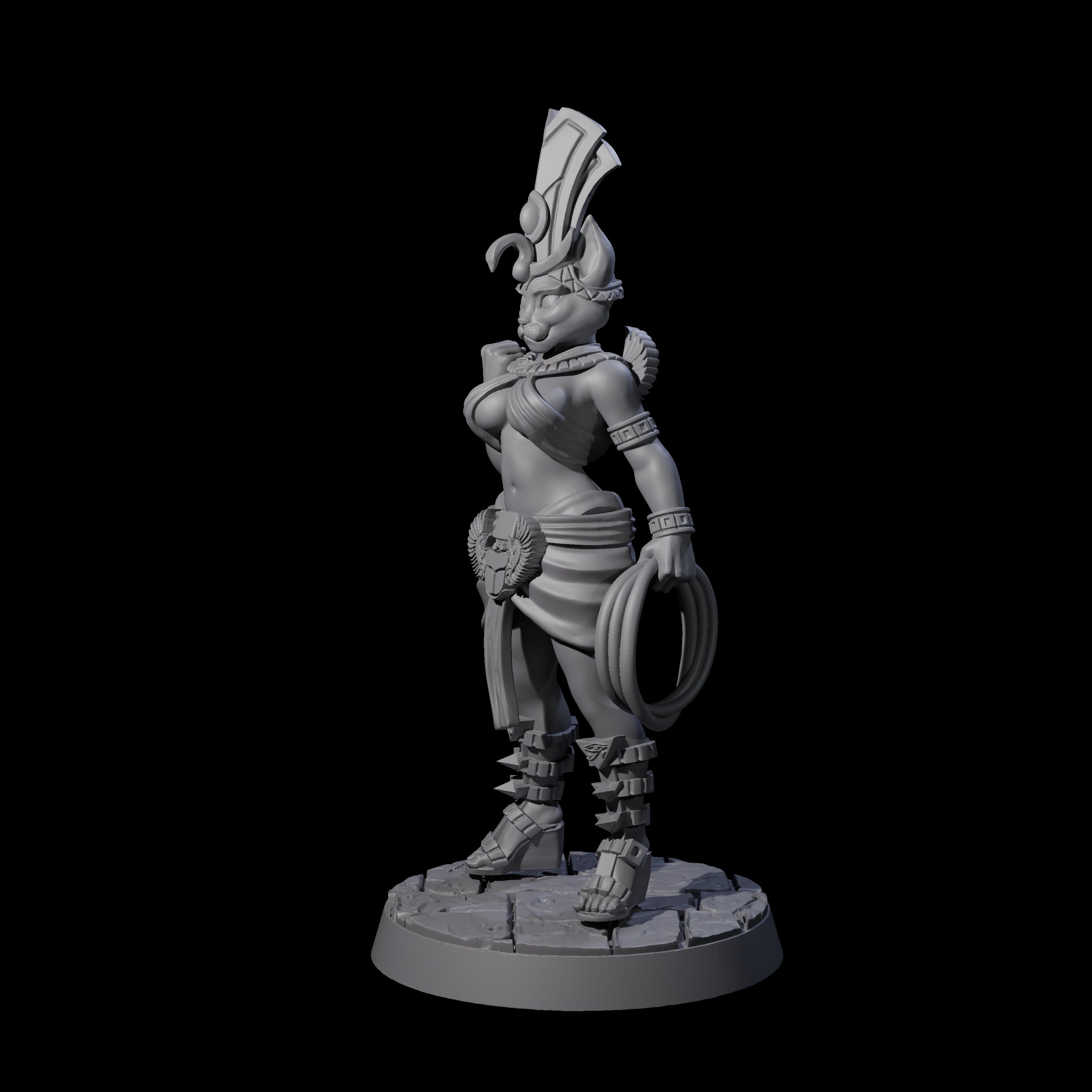 Striking Tabaxi Adventurer Miniature for Dungeons and Dragons, Pathfinder or other TTRPGs