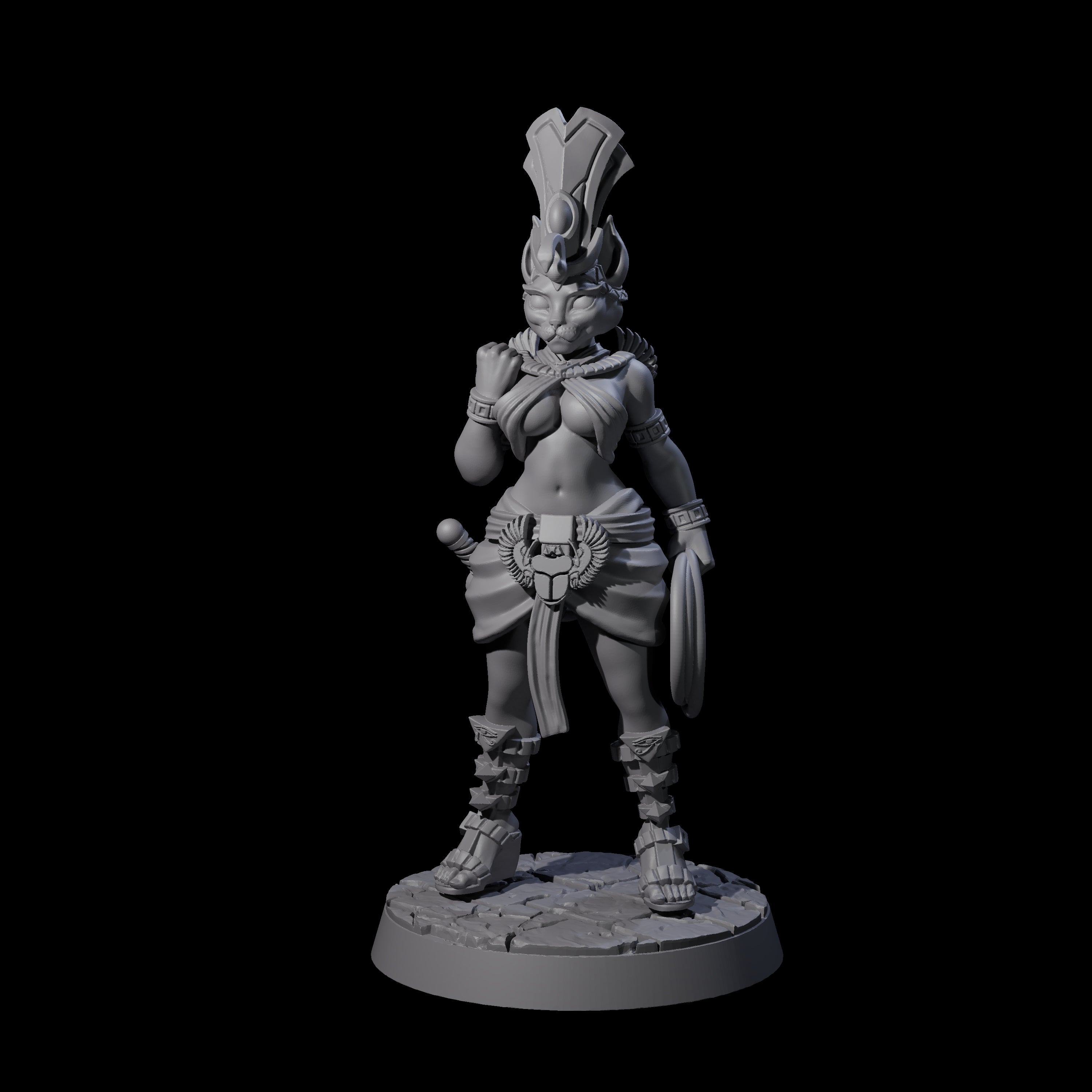 Striking Tabaxi Adventurer Miniature for Dungeons and Dragons, Pathfinder or other TTRPGs