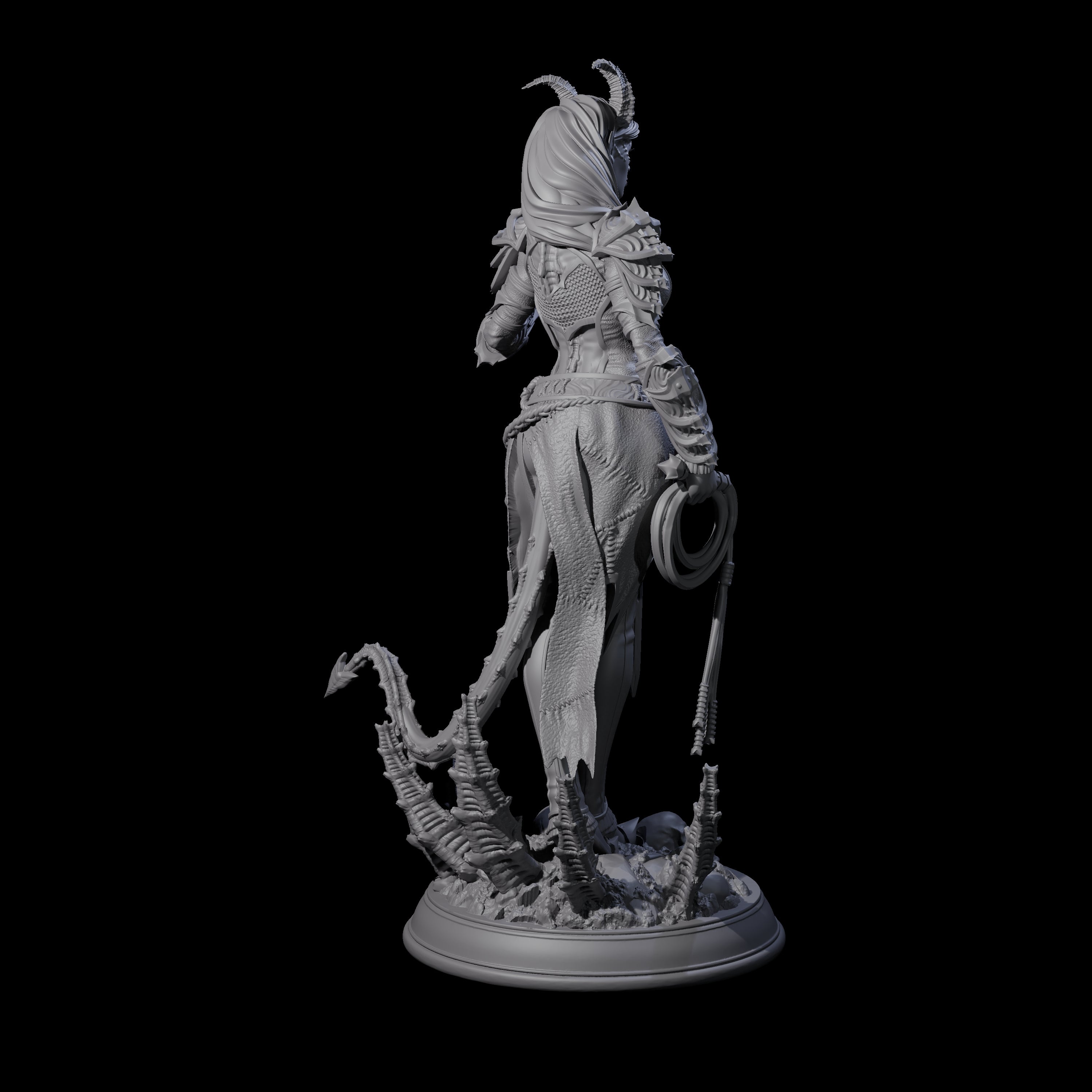 Striking Tiefling Warlock Miniature for Dungeons and Dragons, Pathfinder or other TTRPGs