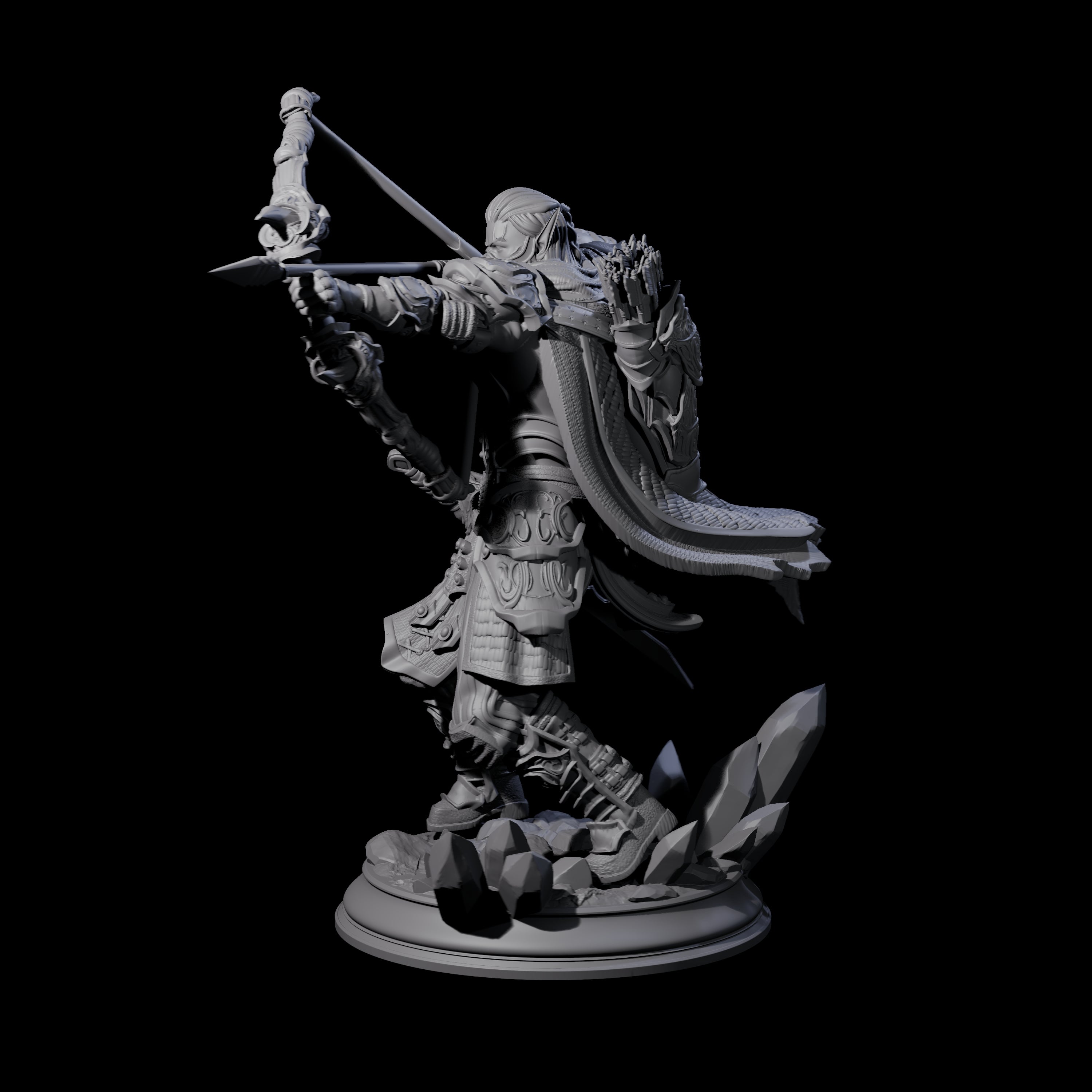 Striking Wood Elf Archer Miniature for Dungeons and Dragons, Pathfinder or other TTRPGs