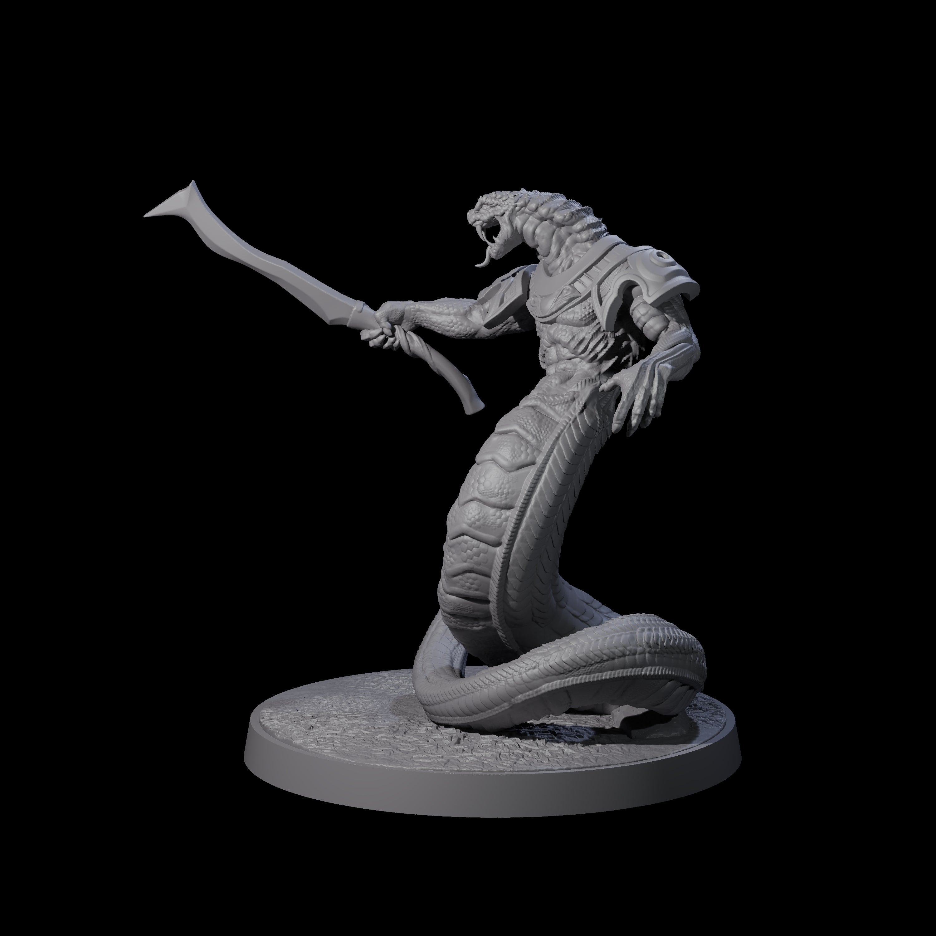 Striking Yuan-ti Abomination A Miniature for Dungeons and Dragons, Pathfinder or other TTRPGs