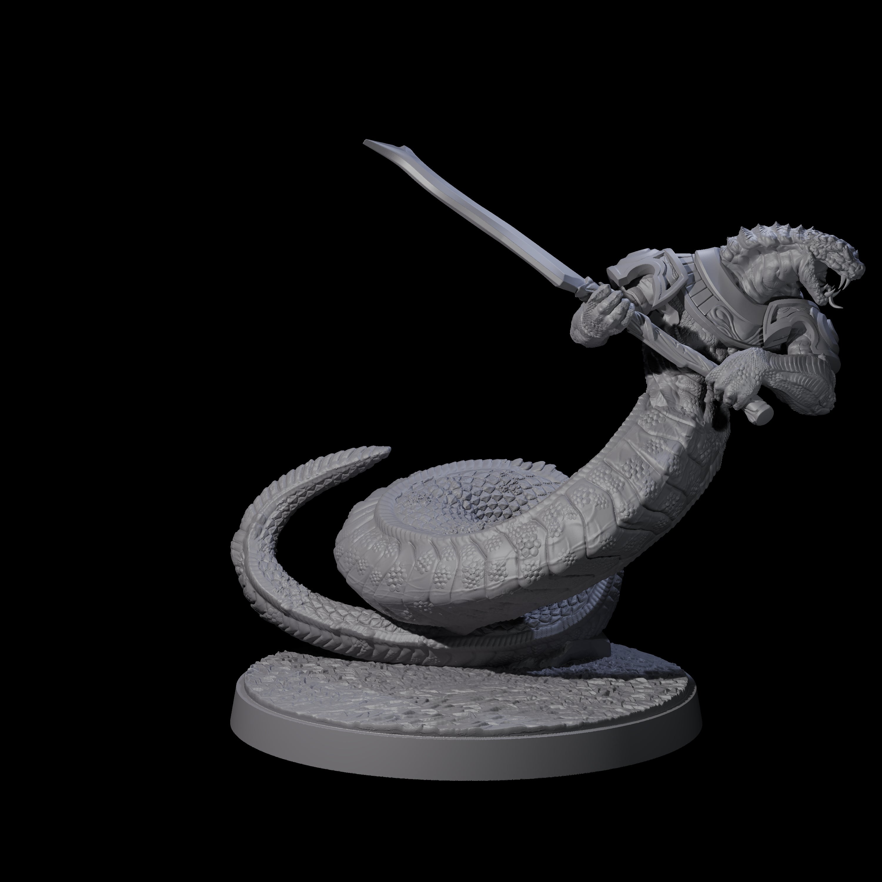 Striking Yuan-ti Abomination B Miniature for Dungeons and Dragons, Pathfinder or other TTRPGs