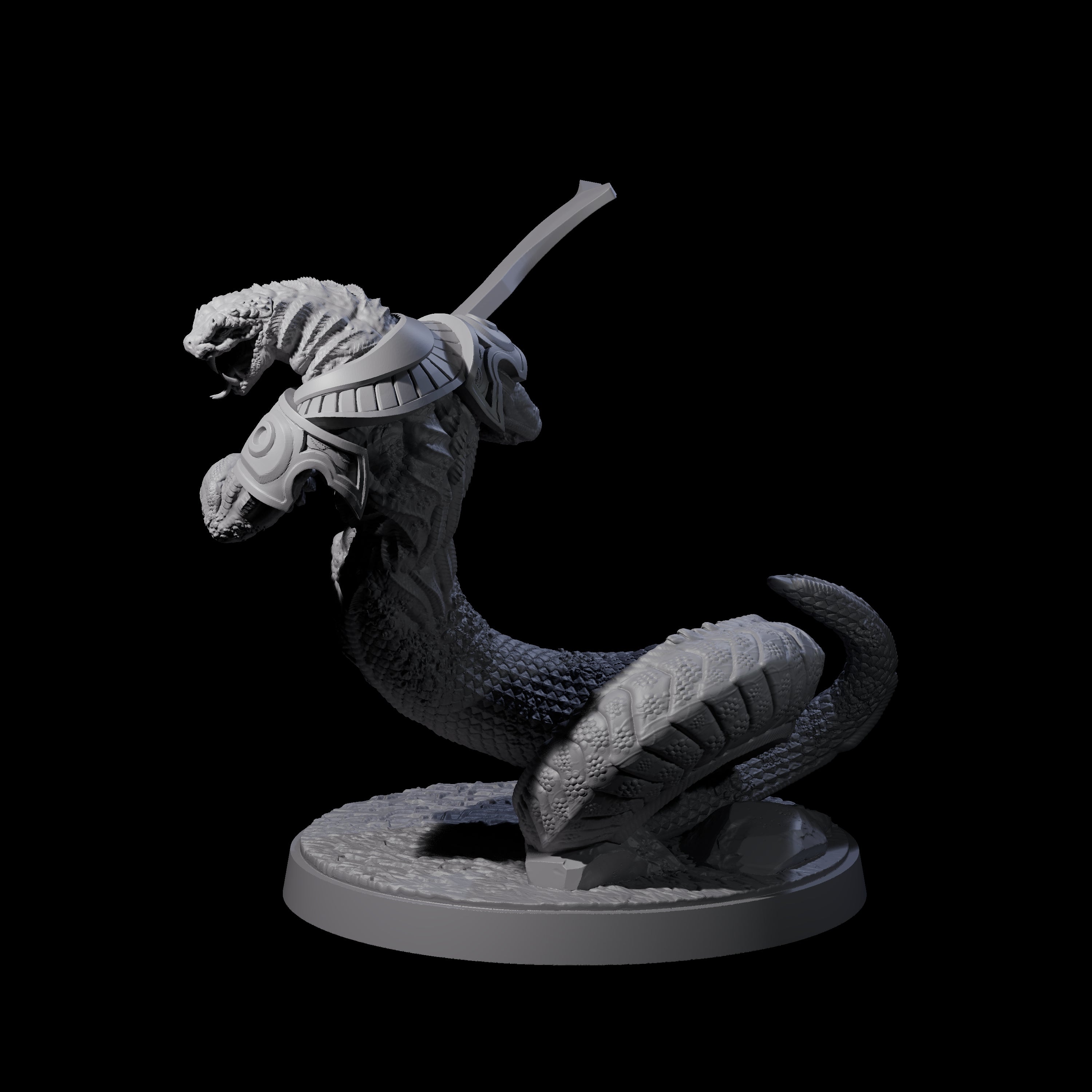 Striking Yuan-ti Abomination B Miniature for Dungeons and Dragons, Pathfinder or other TTRPGs
