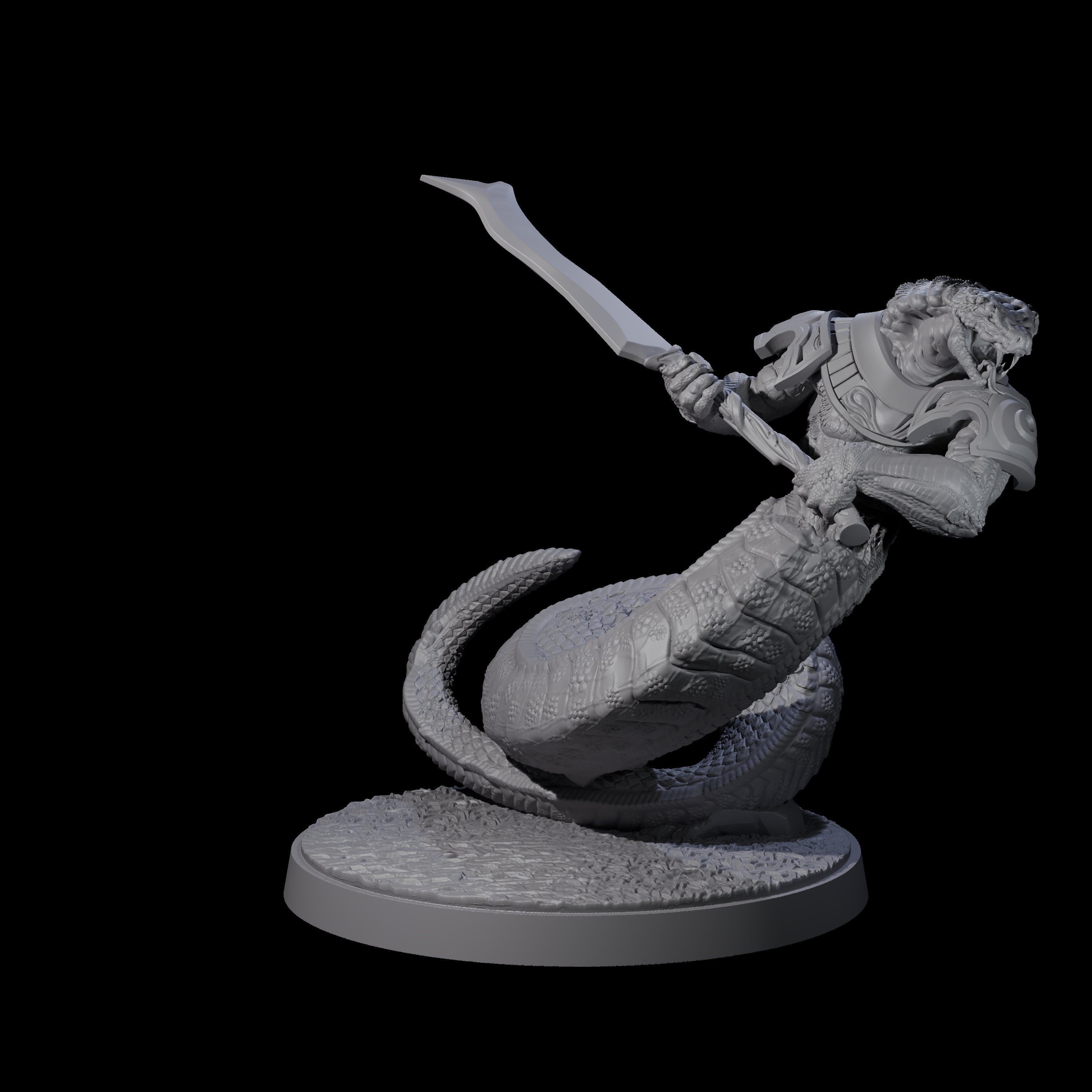 Striking Yuan-ti Abomination B Miniature for Dungeons and Dragons, Pathfinder or other TTRPGs