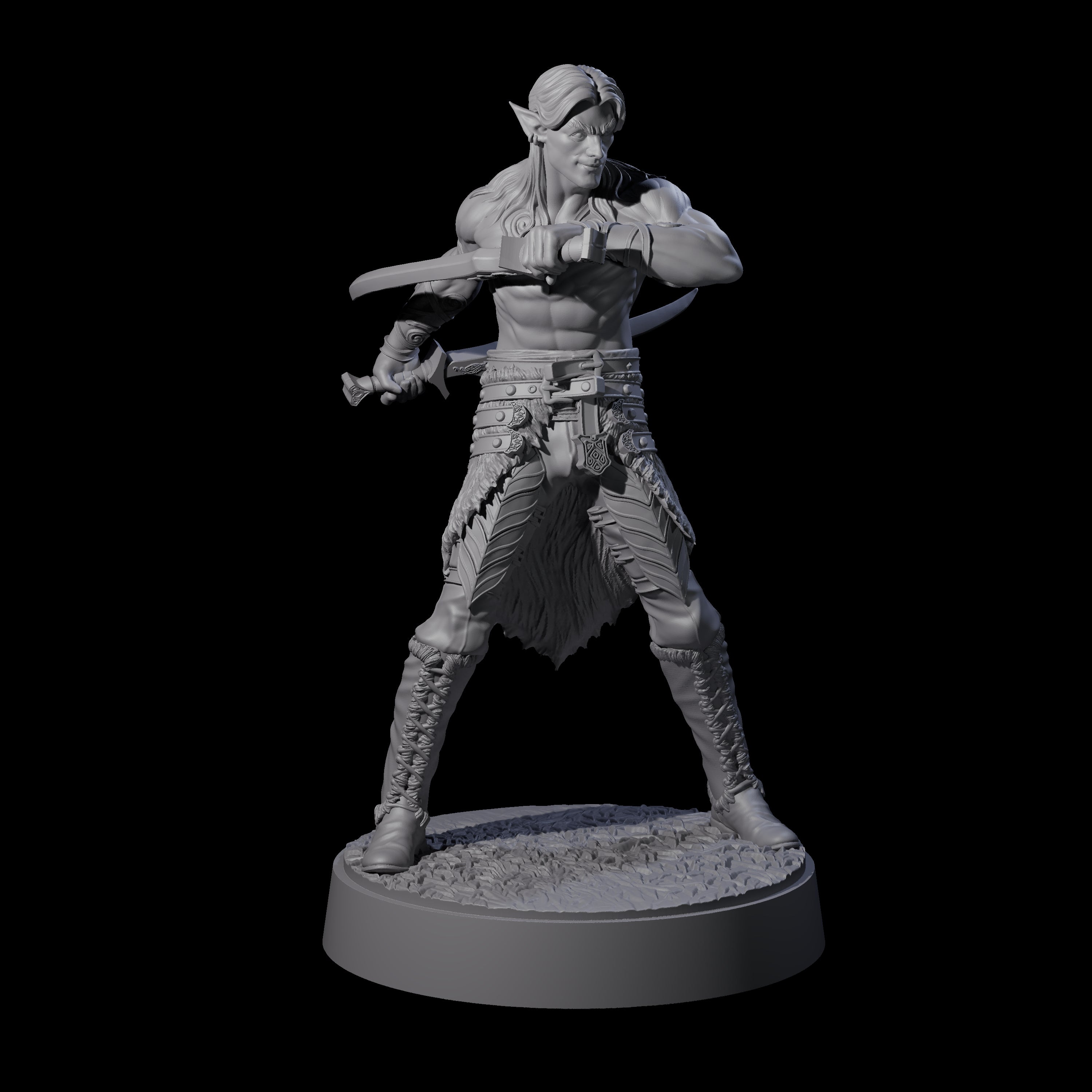 Stripped Down Bladeslinger Miniature for Dungeons and Dragons, Pathfinder or other TTRPGs