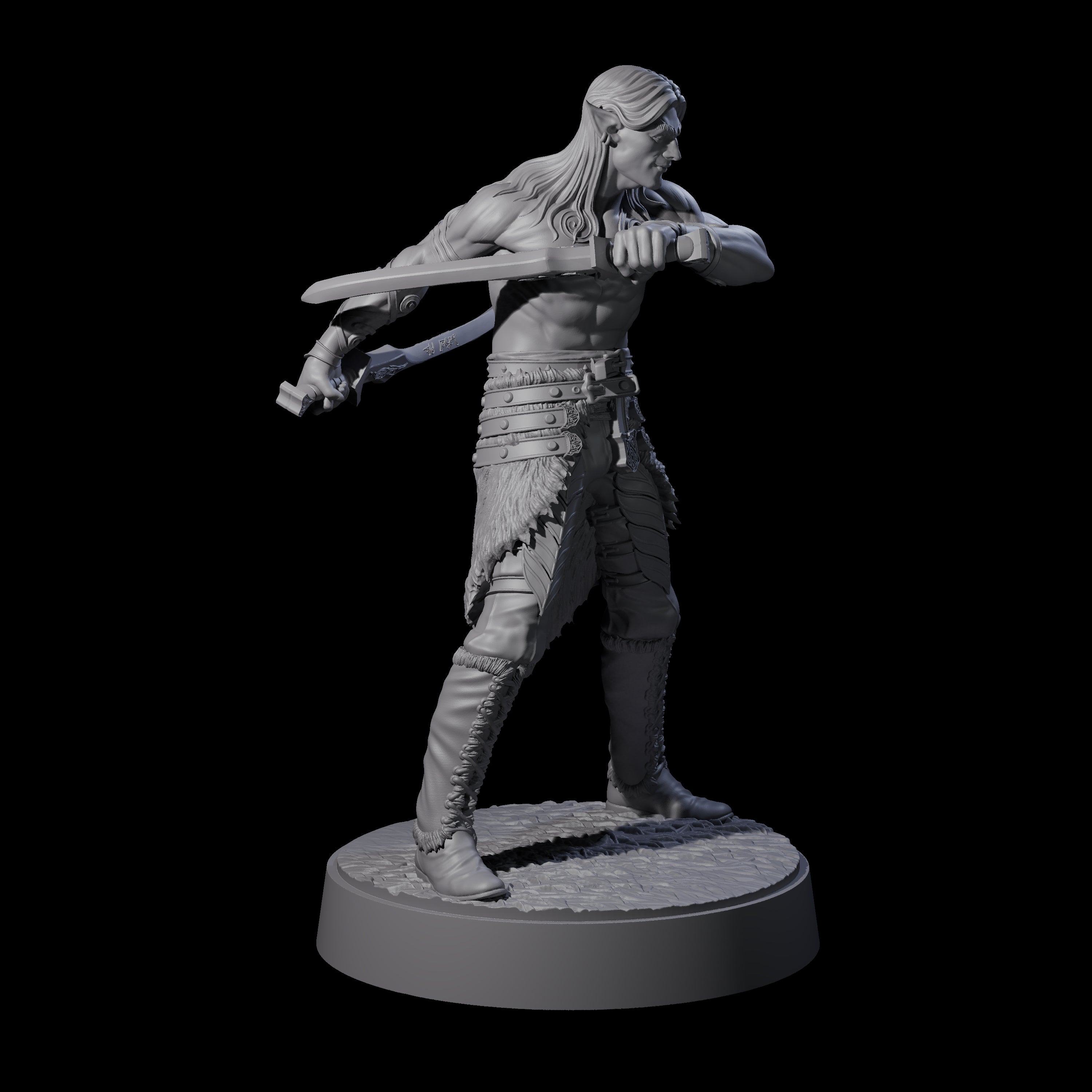 Stripped Down Bladeslinger Miniature for Dungeons and Dragons, Pathfinder or other TTRPGs