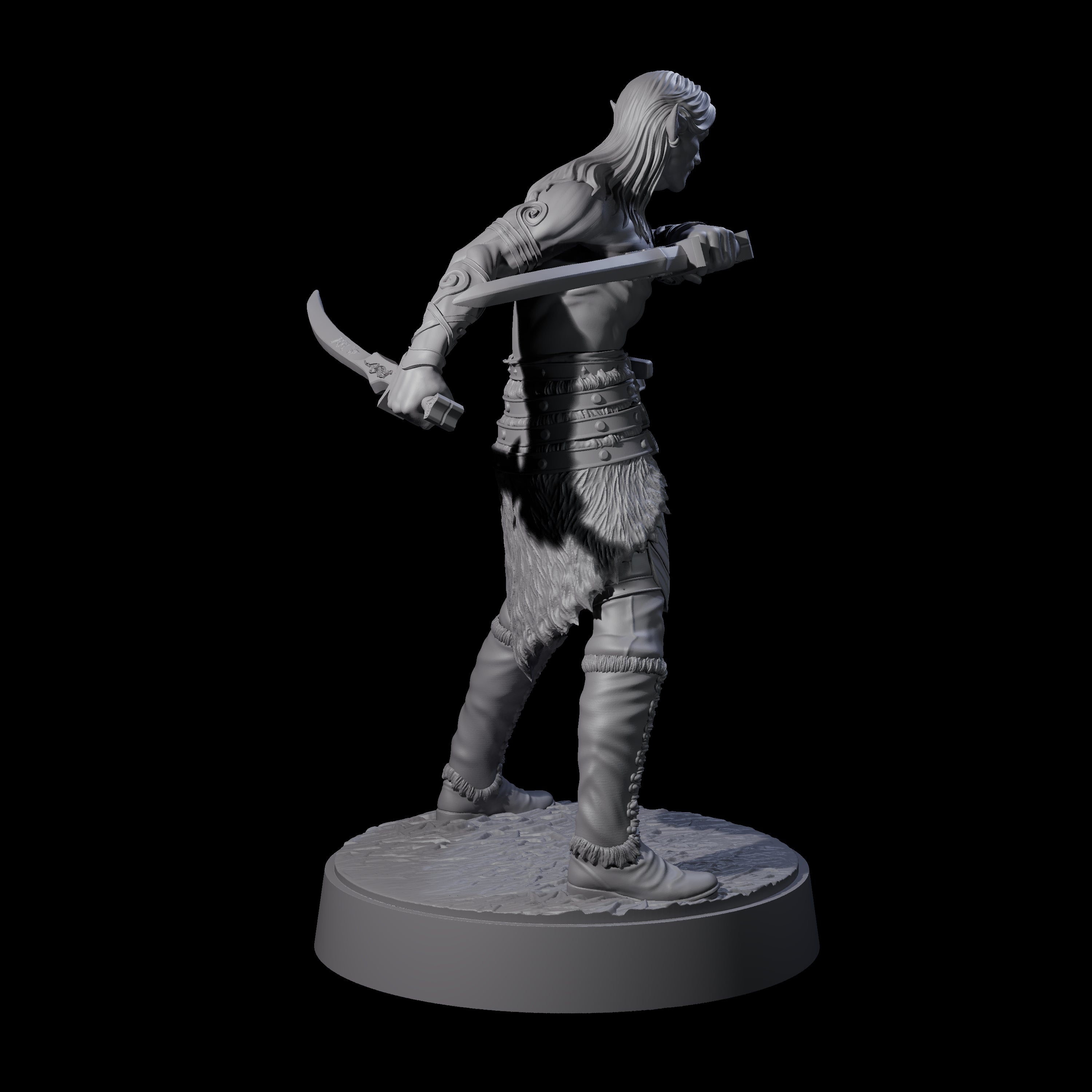 Stripped Down Bladeslinger Miniature for Dungeons and Dragons, Pathfinder or other TTRPGs
