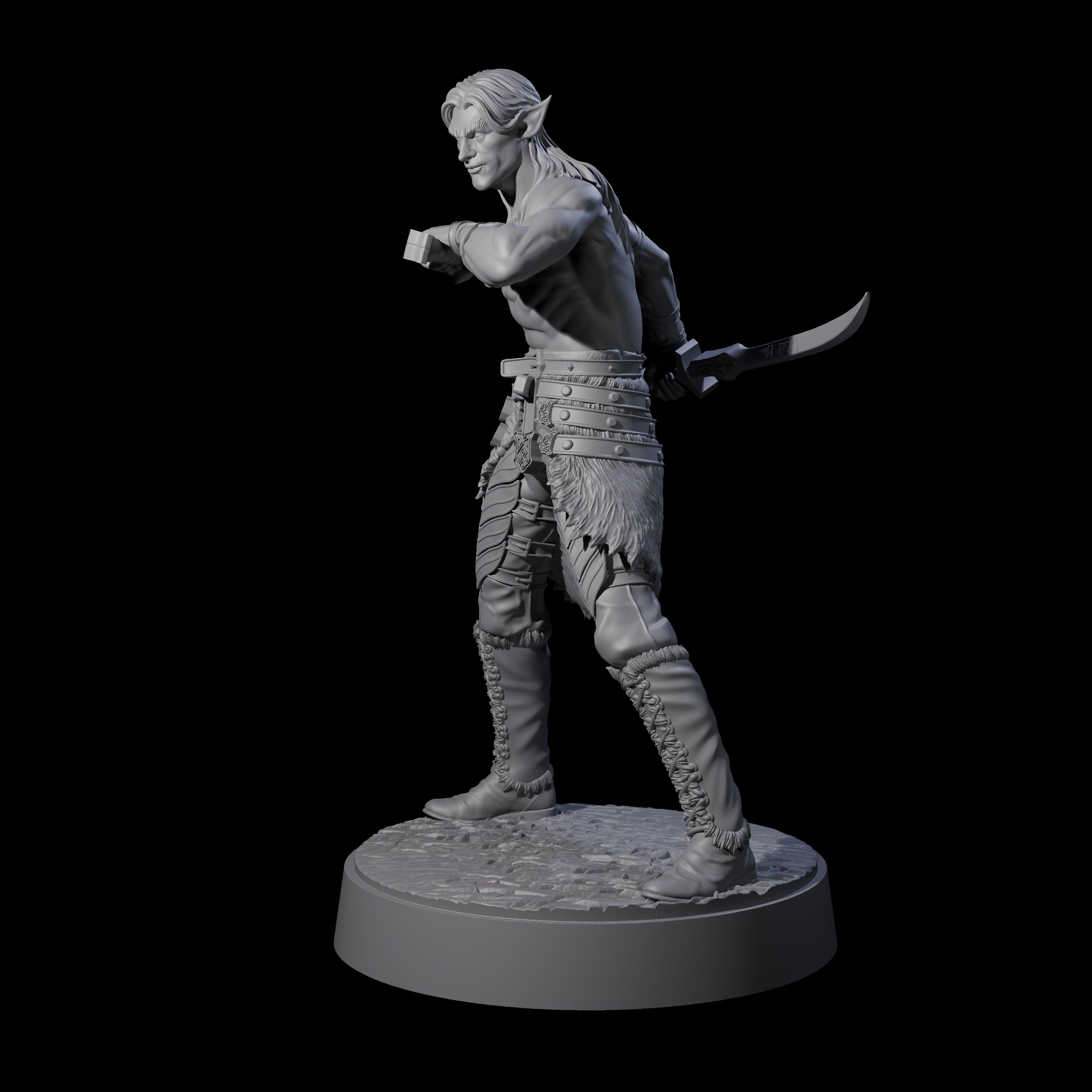 Stripped Down Bladeslinger Miniature for Dungeons and Dragons, Pathfinder or other TTRPGs