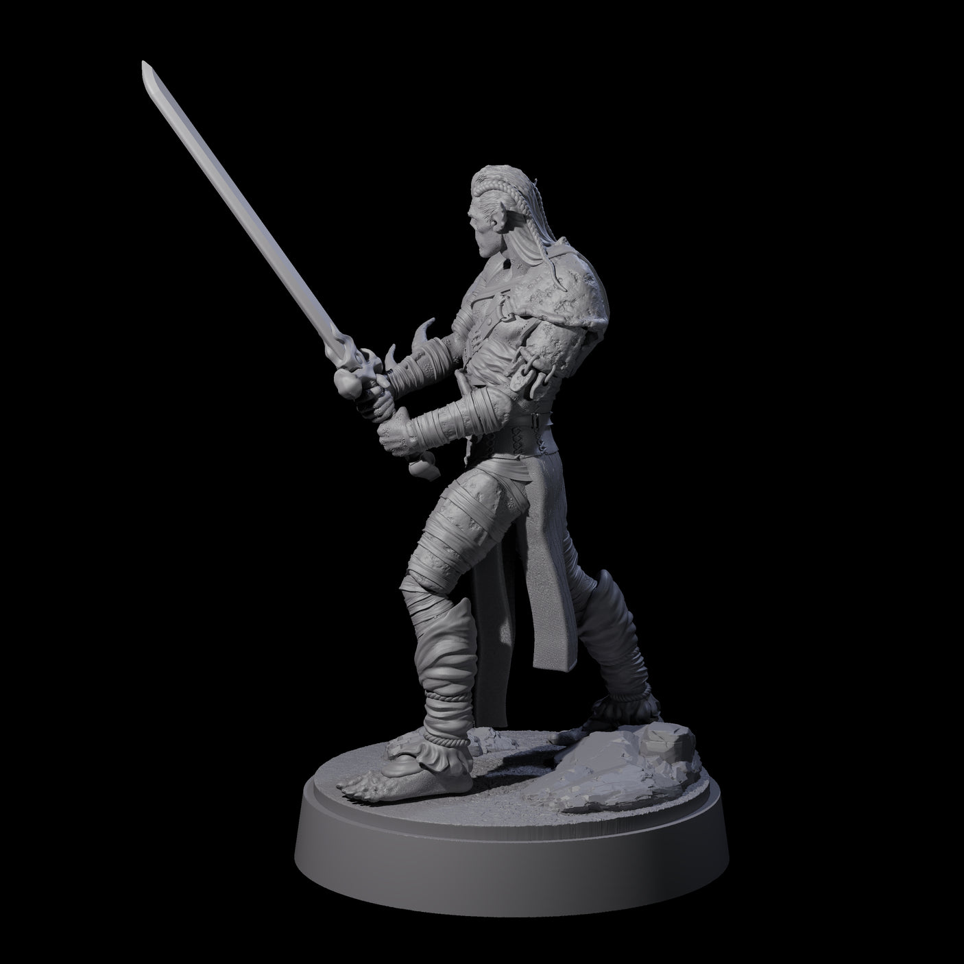 Strong Githyanki Corsair A Miniature for Dungeons and Dragons, Pathfinder or other TTRPGs