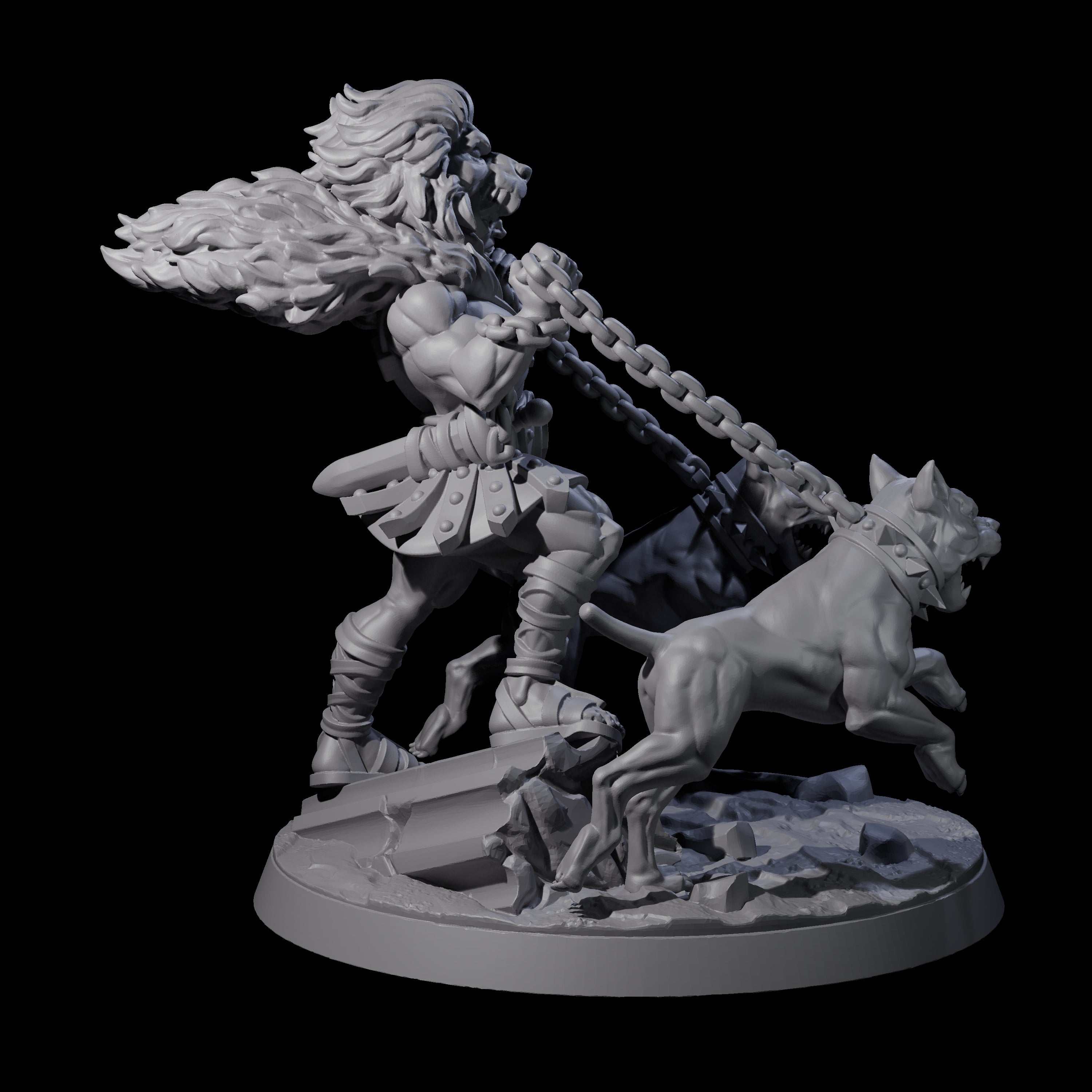 Strong Keeper of the Lions Miniature for Dungeons and Dragons, Pathfinder or other TTRPGs