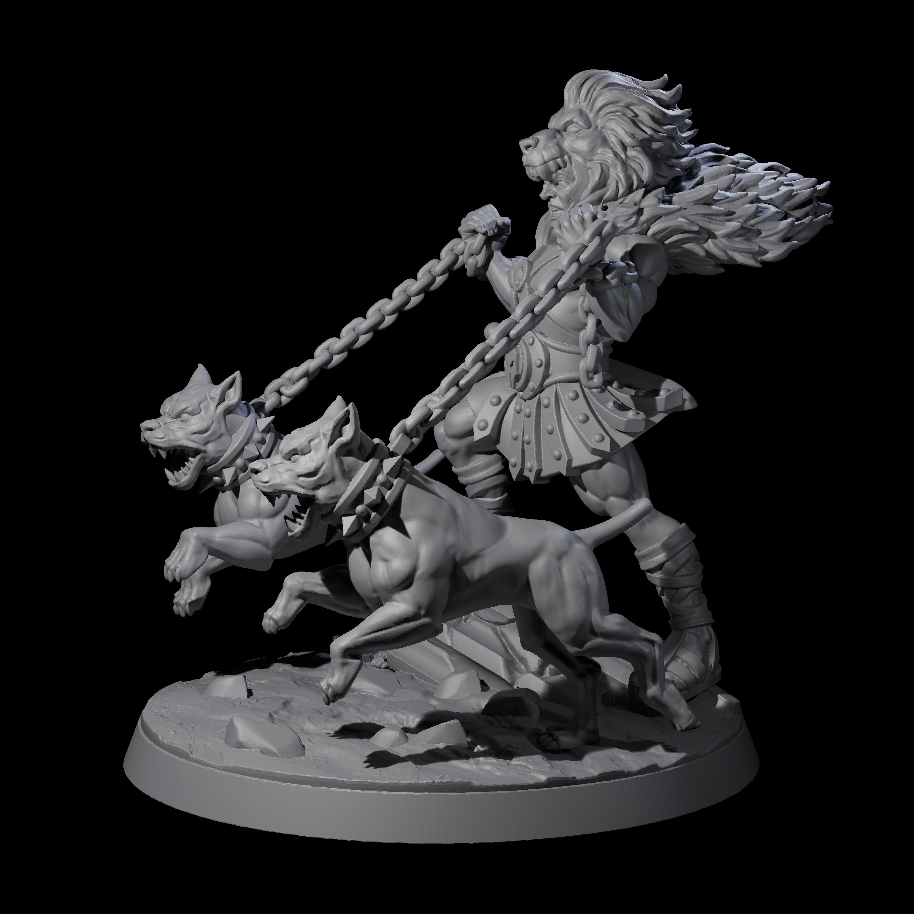 Strong Keeper of the Lions Miniature for Dungeons and Dragons, Pathfinder or other TTRPGs