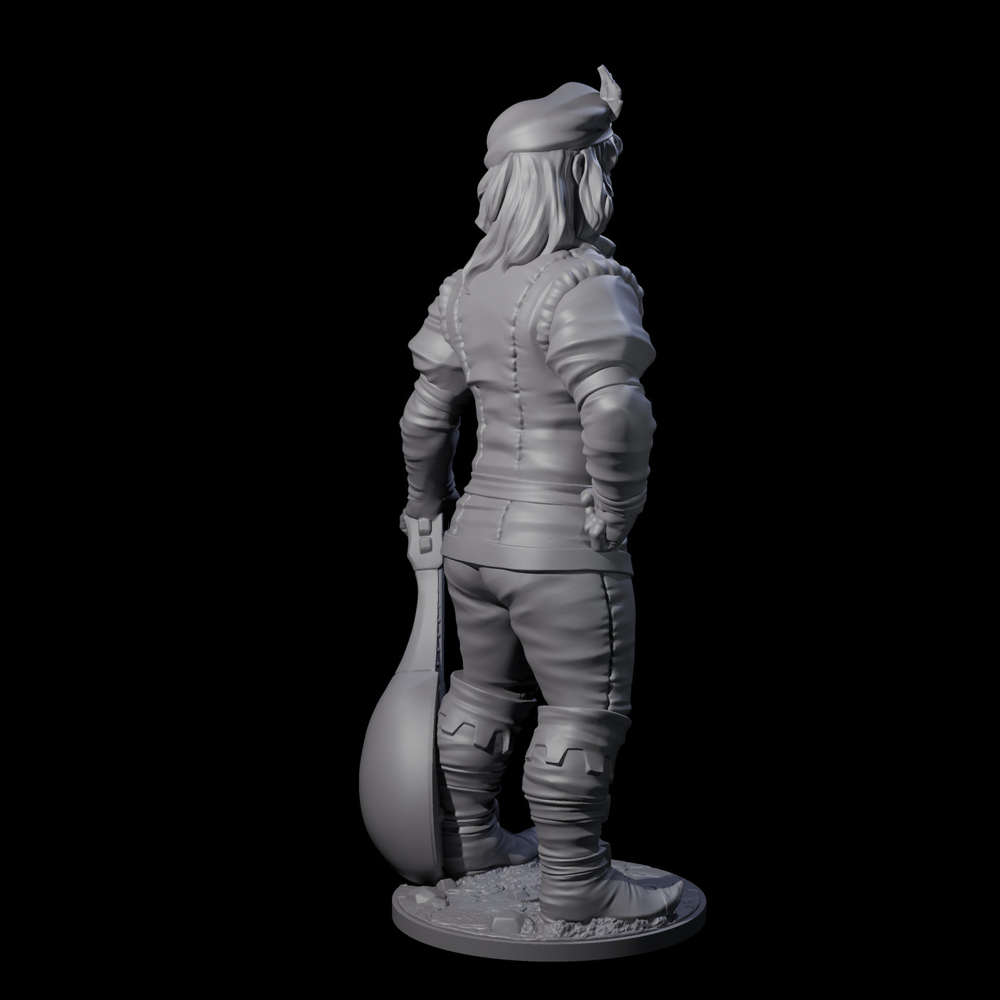 Strumming With Style Human Bard Miniature for Dungeons and Dragons, Pathfinder or other TTRPGs
