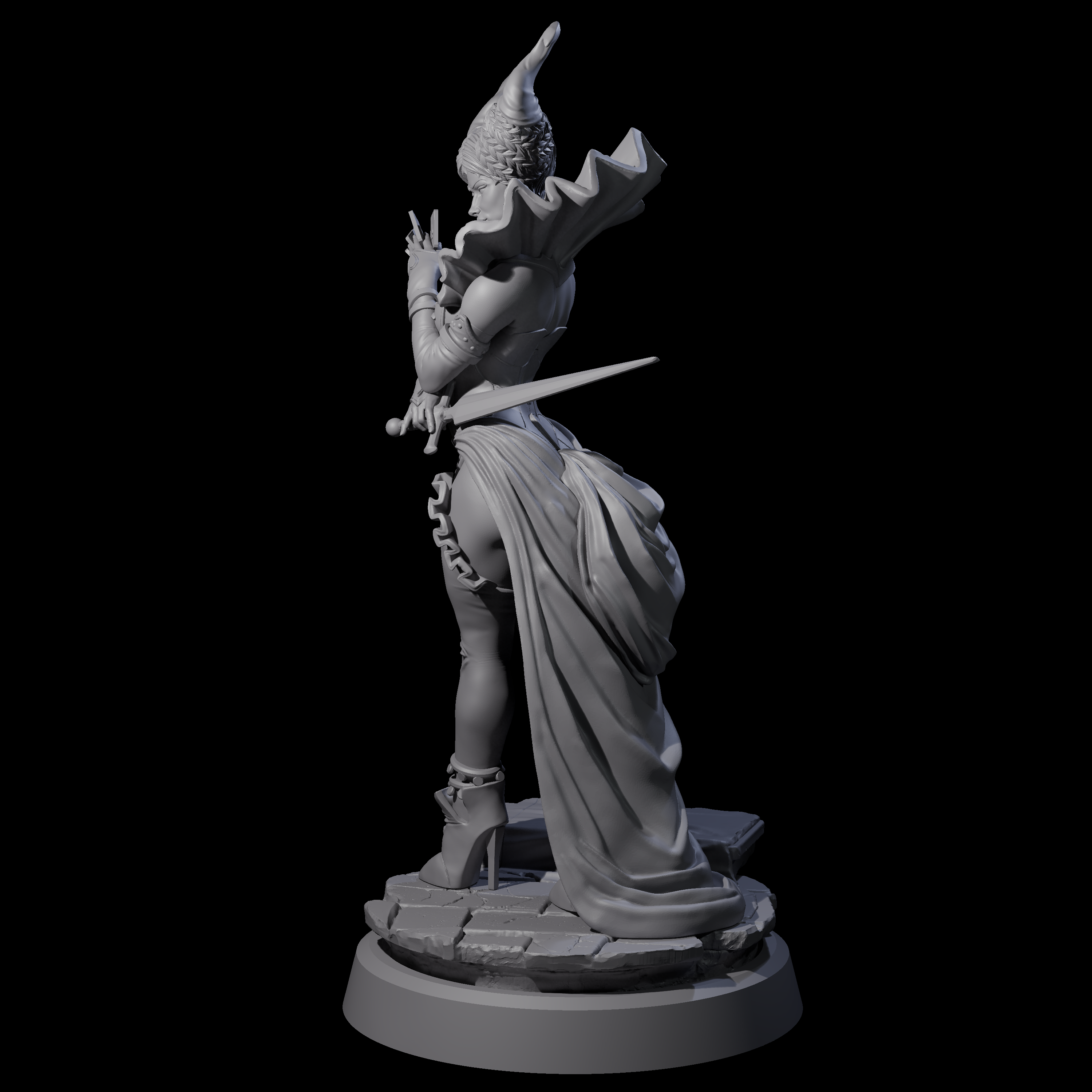 Strutting Circus Rogue Miniature for Dungeons and Dragons, Pathfinder or other TTRPGs