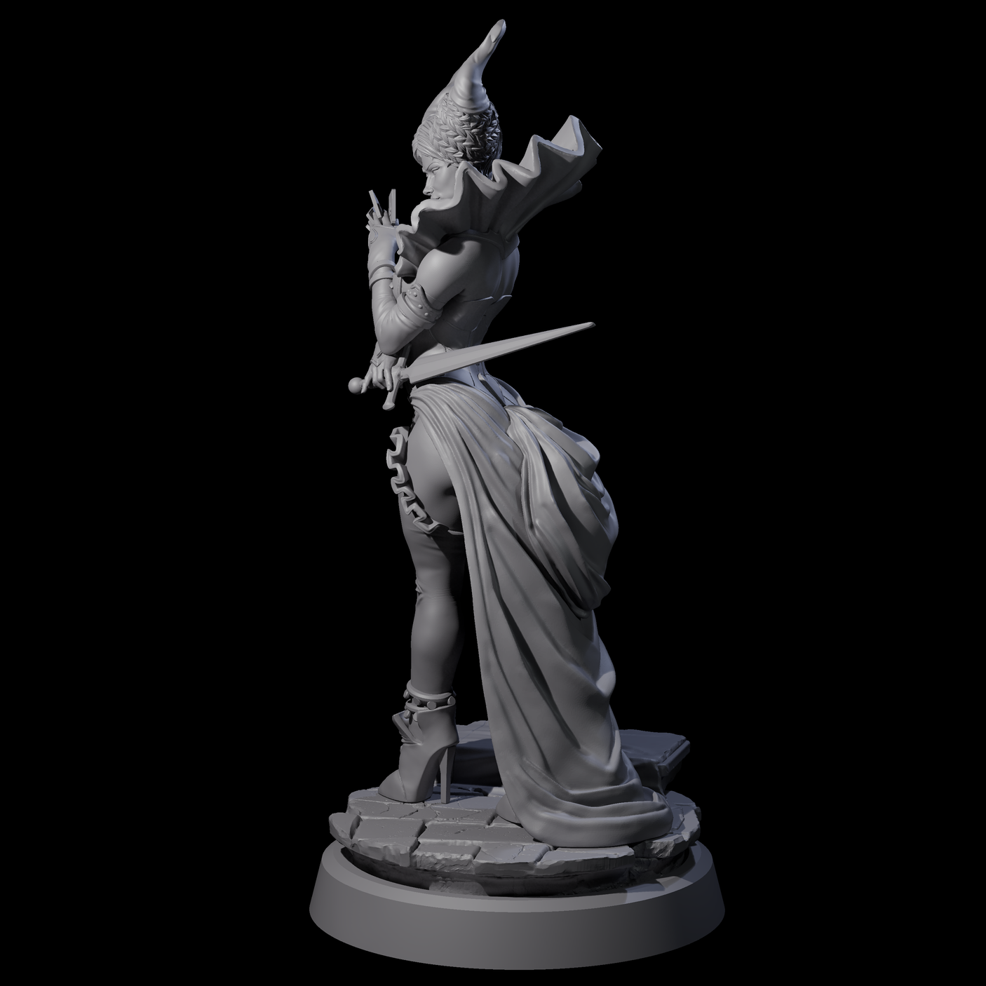 Strutting Circus Rogue Miniature for Dungeons and Dragons, Pathfinder or other TTRPGs