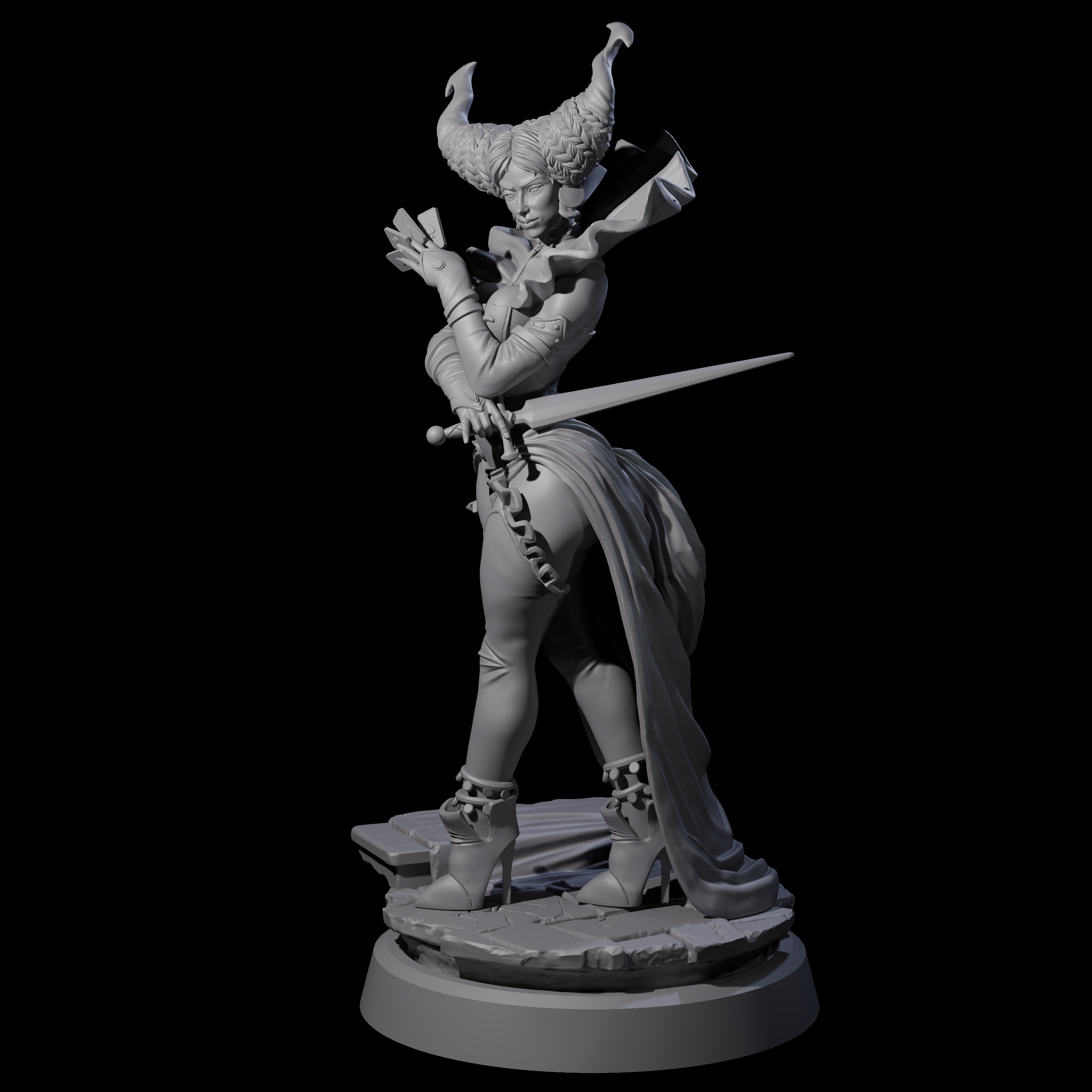 Strutting Circus Rogue Miniature for Dungeons and Dragons, Pathfinder or other TTRPGs