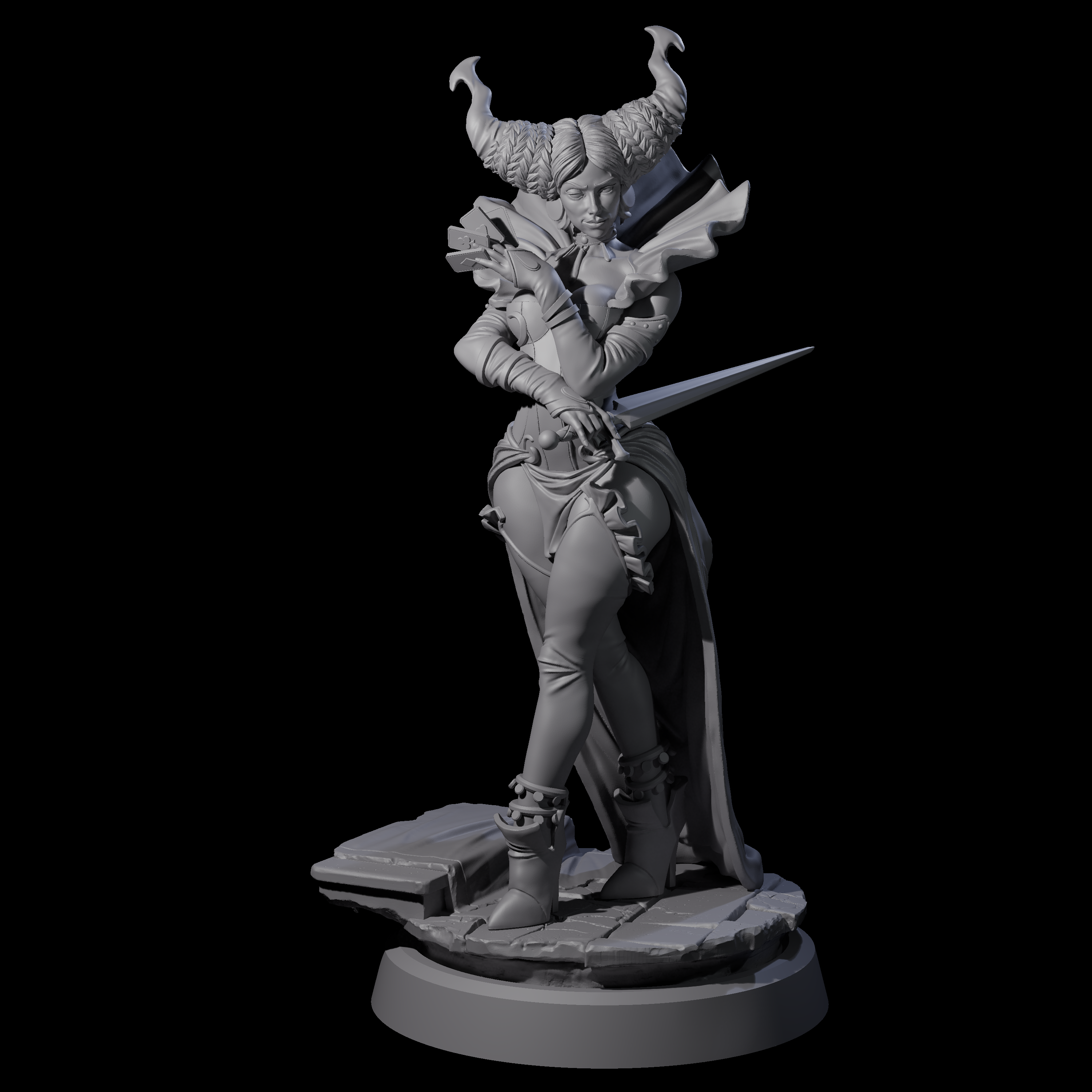 Strutting Circus Rogue Miniature for Dungeons and Dragons, Pathfinder or other TTRPGs