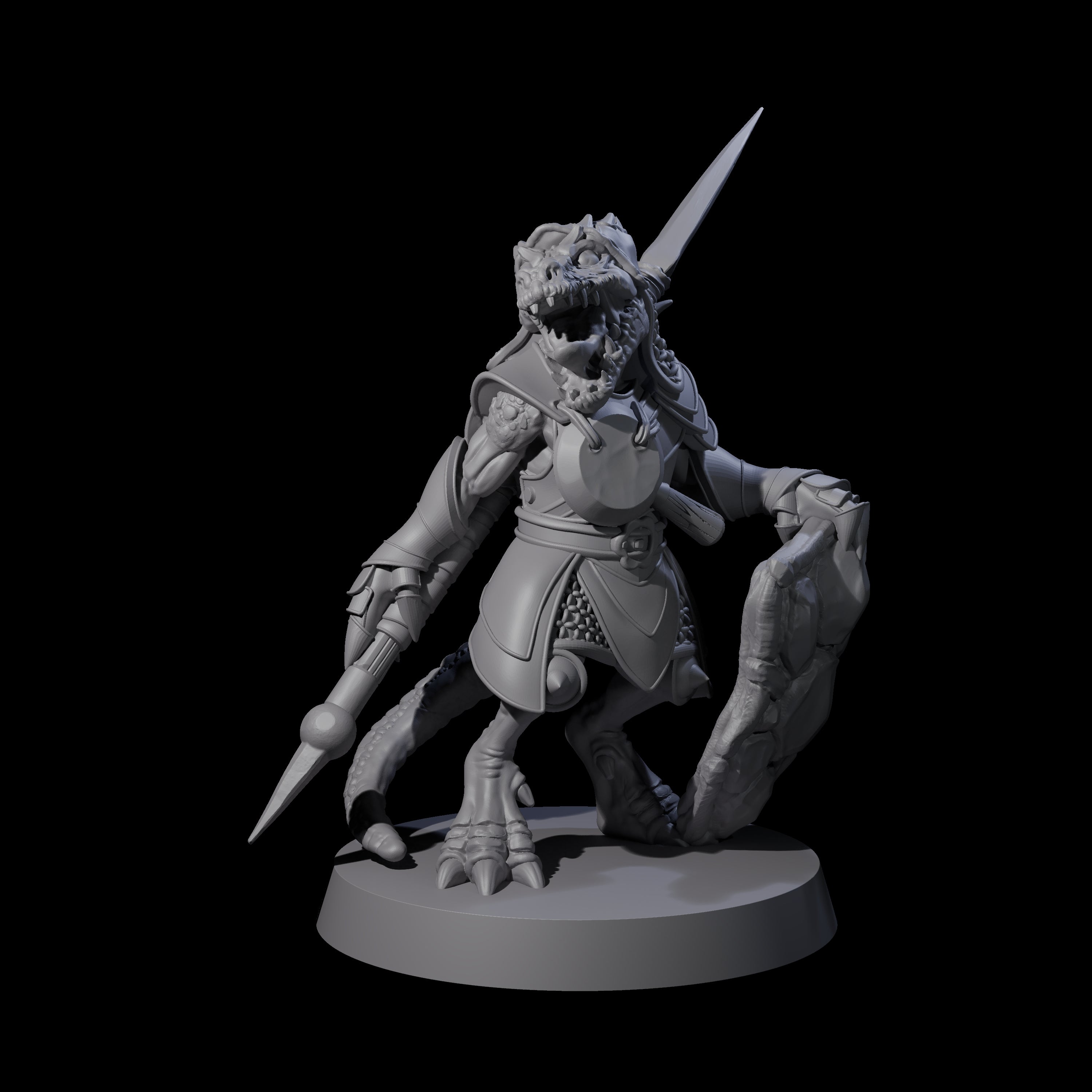 Stupid Armoured Kobold A Miniature for Dungeons and Dragons, Pathfinder or other TTRPGs