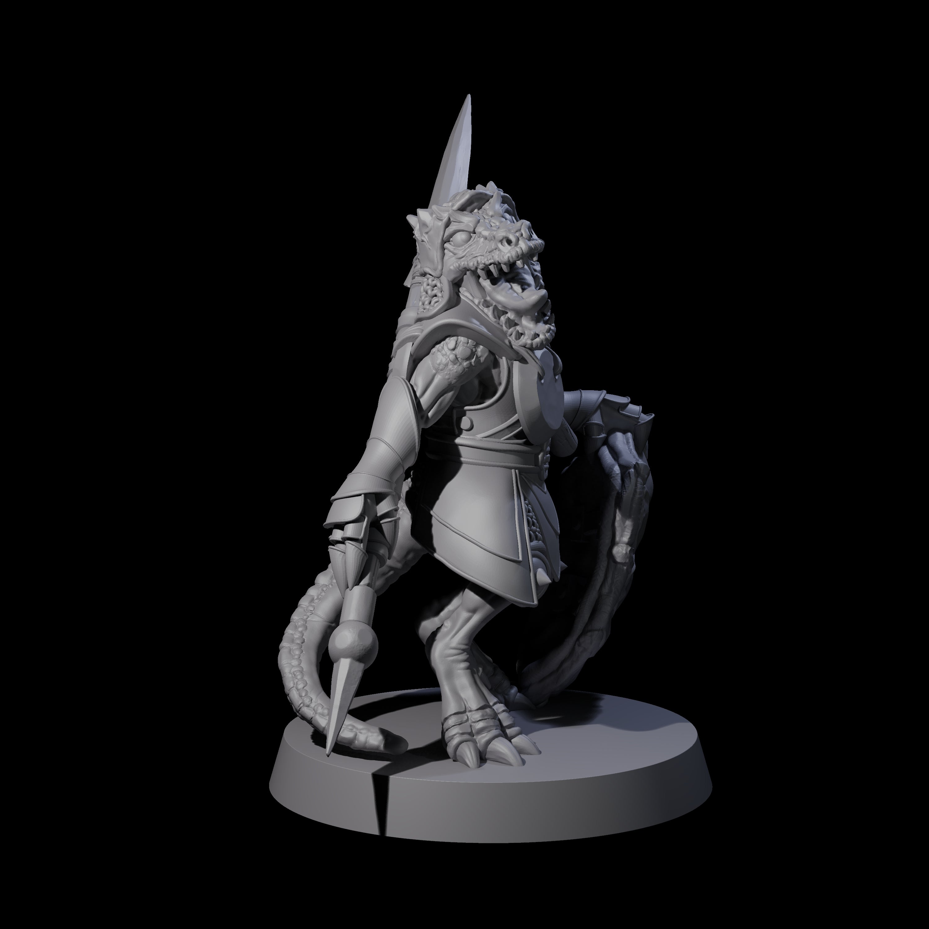 Stupid Armoured Kobold A Miniature for Dungeons and Dragons, Pathfinder or other TTRPGs