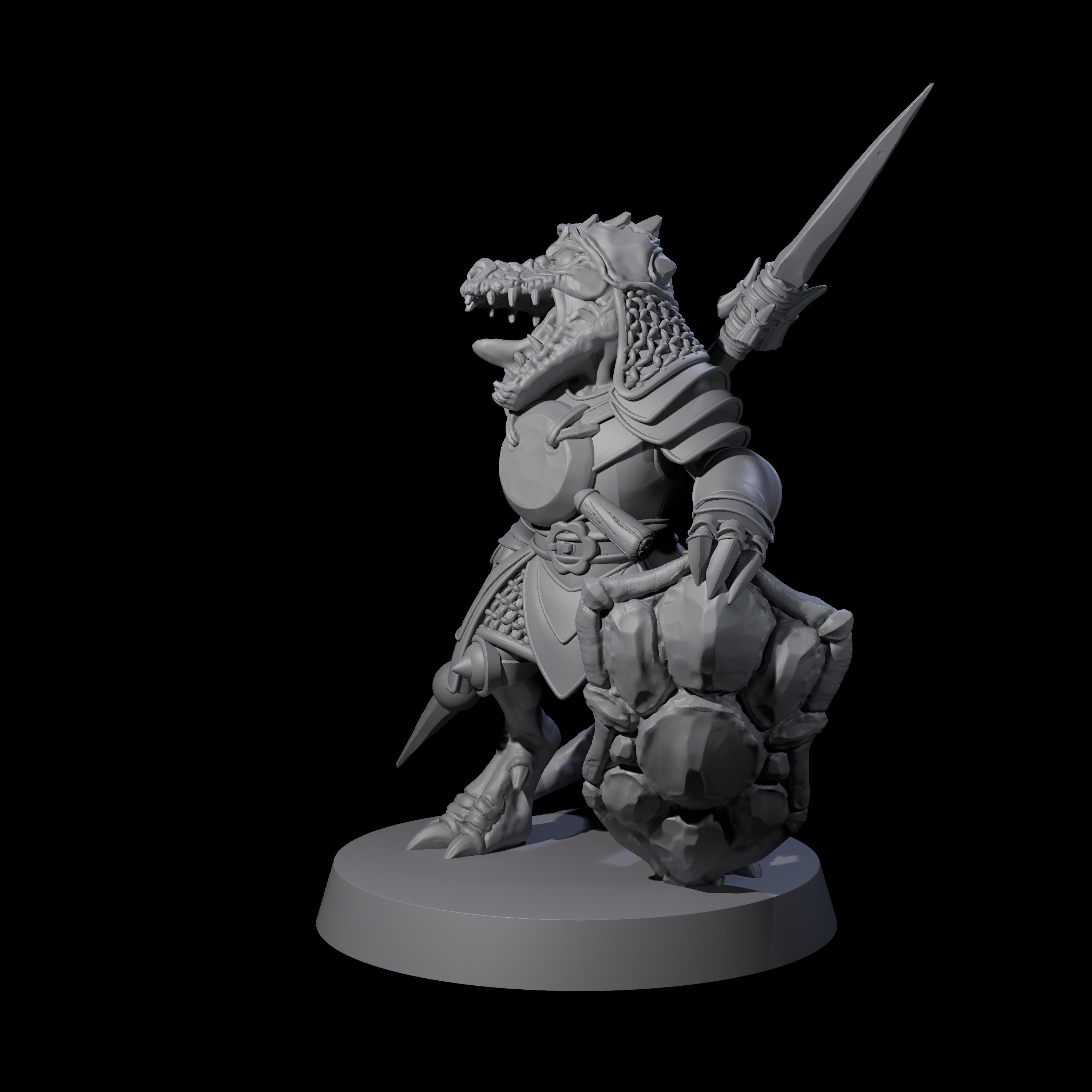 Stupid Armoured Kobold A Miniature for Dungeons and Dragons, Pathfinder or other TTRPGs