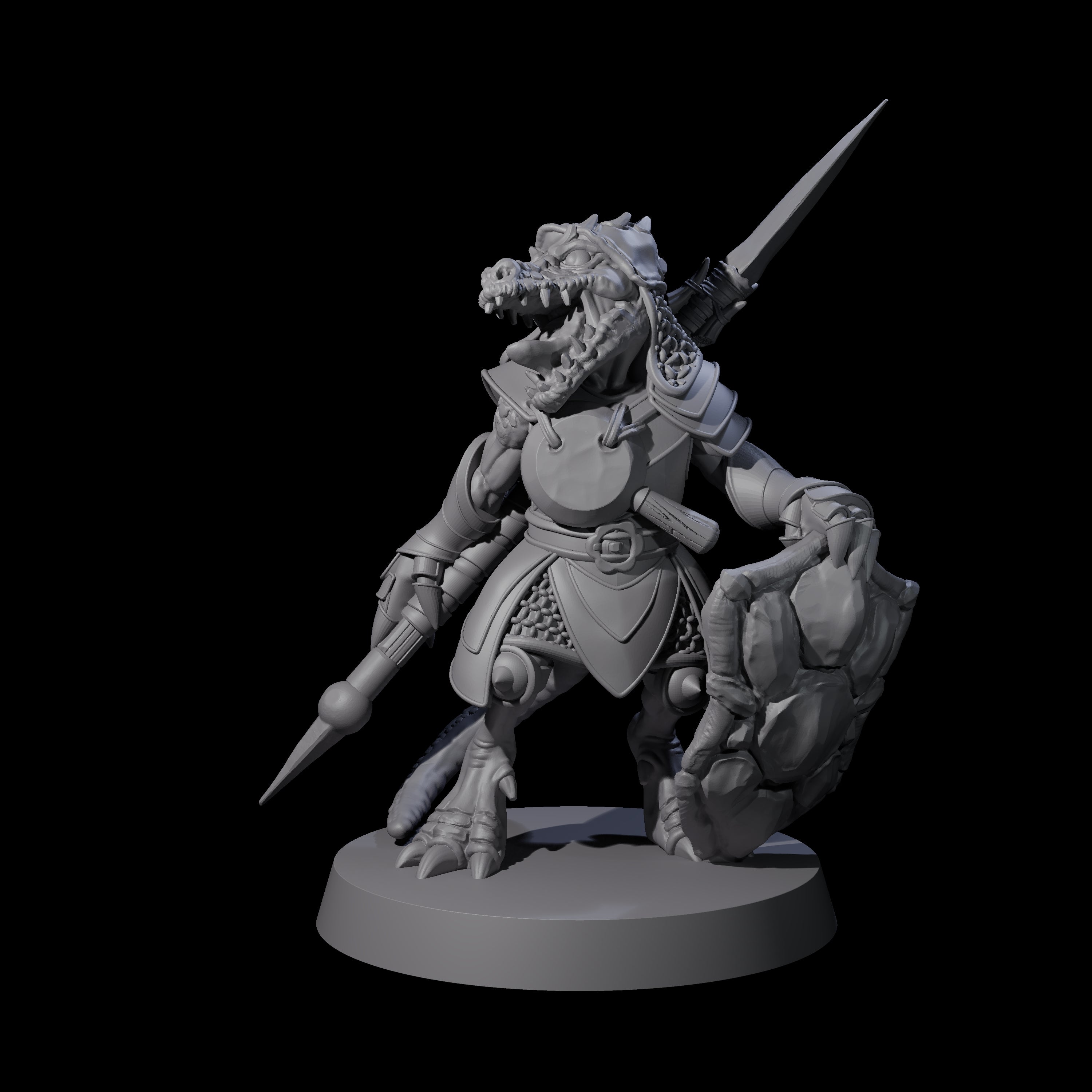 Stupid Armoured Kobold A Miniature for Dungeons and Dragons, Pathfinder or other TTRPGs