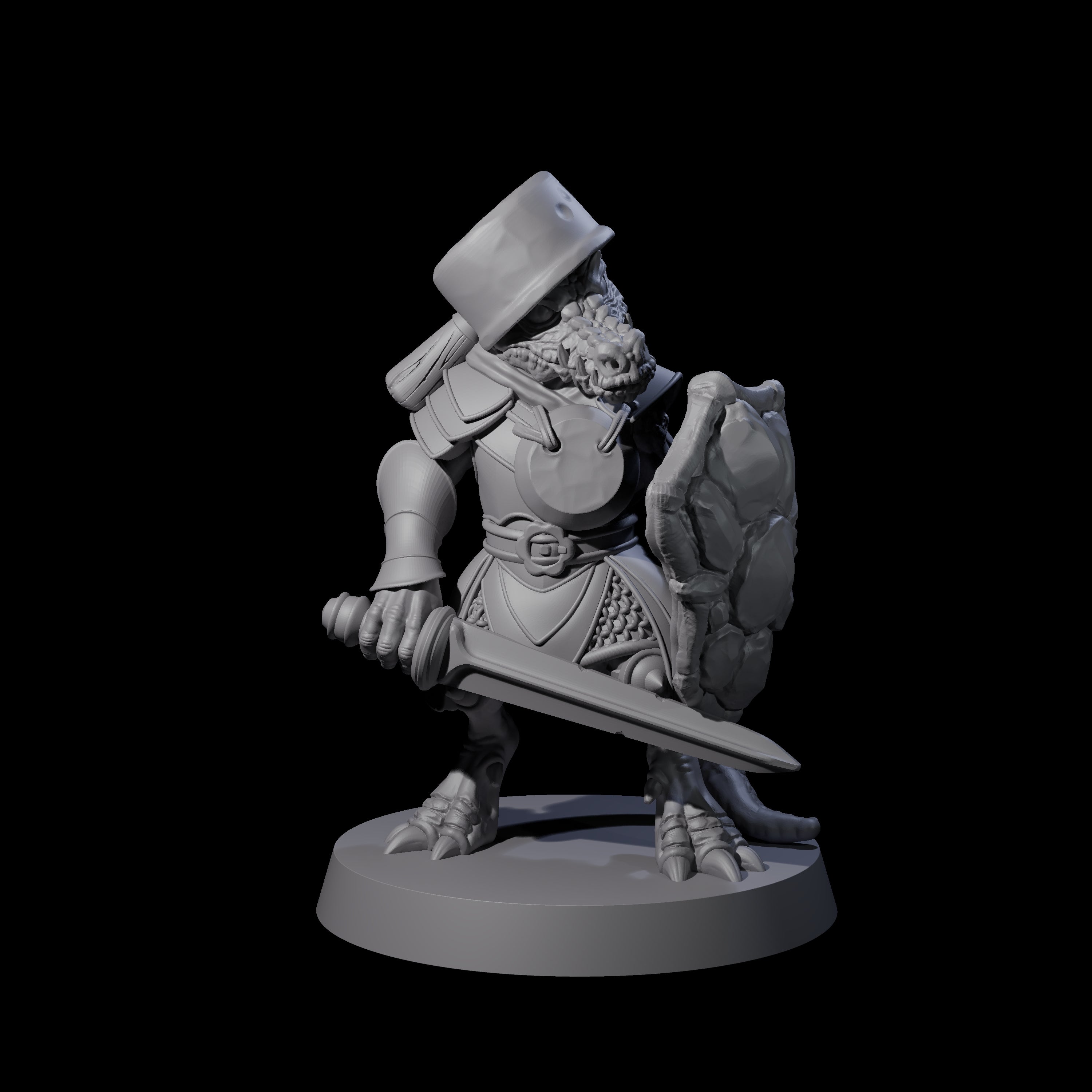 Stupid Armoured Kobold B Miniature for Dungeons and Dragons, Pathfinder or other TTRPGs