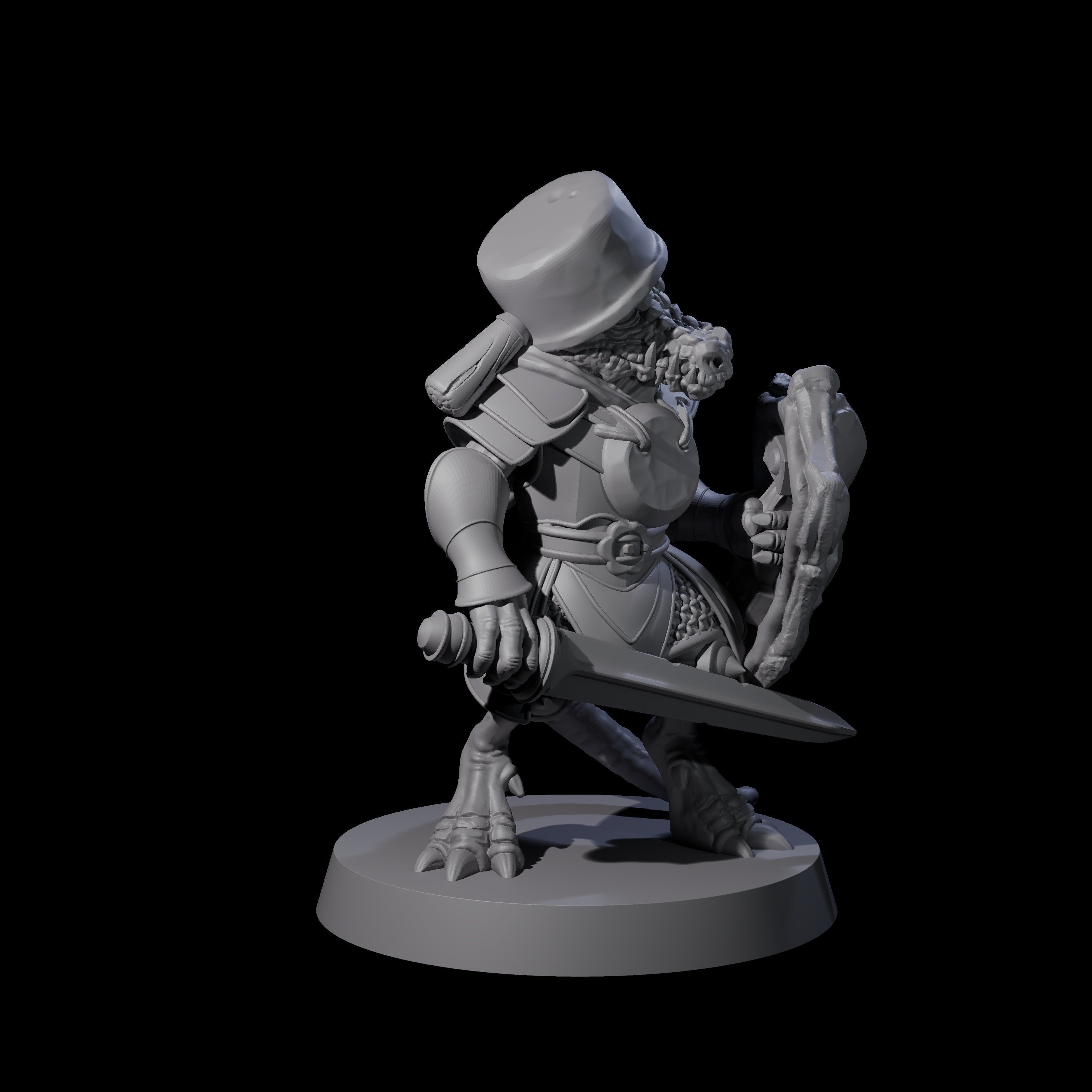 Stupid Armoured Kobold B Miniature for Dungeons and Dragons, Pathfinder or other TTRPGs