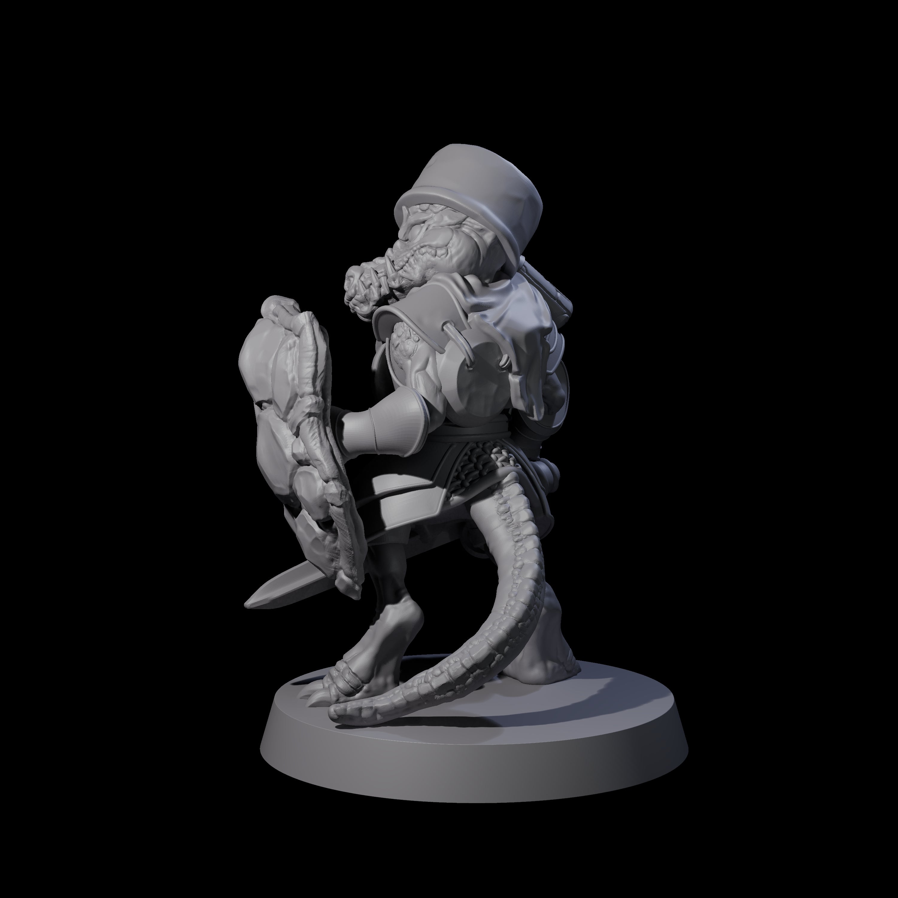 Stupid Armoured Kobold B Miniature for Dungeons and Dragons, Pathfinder or other TTRPGs