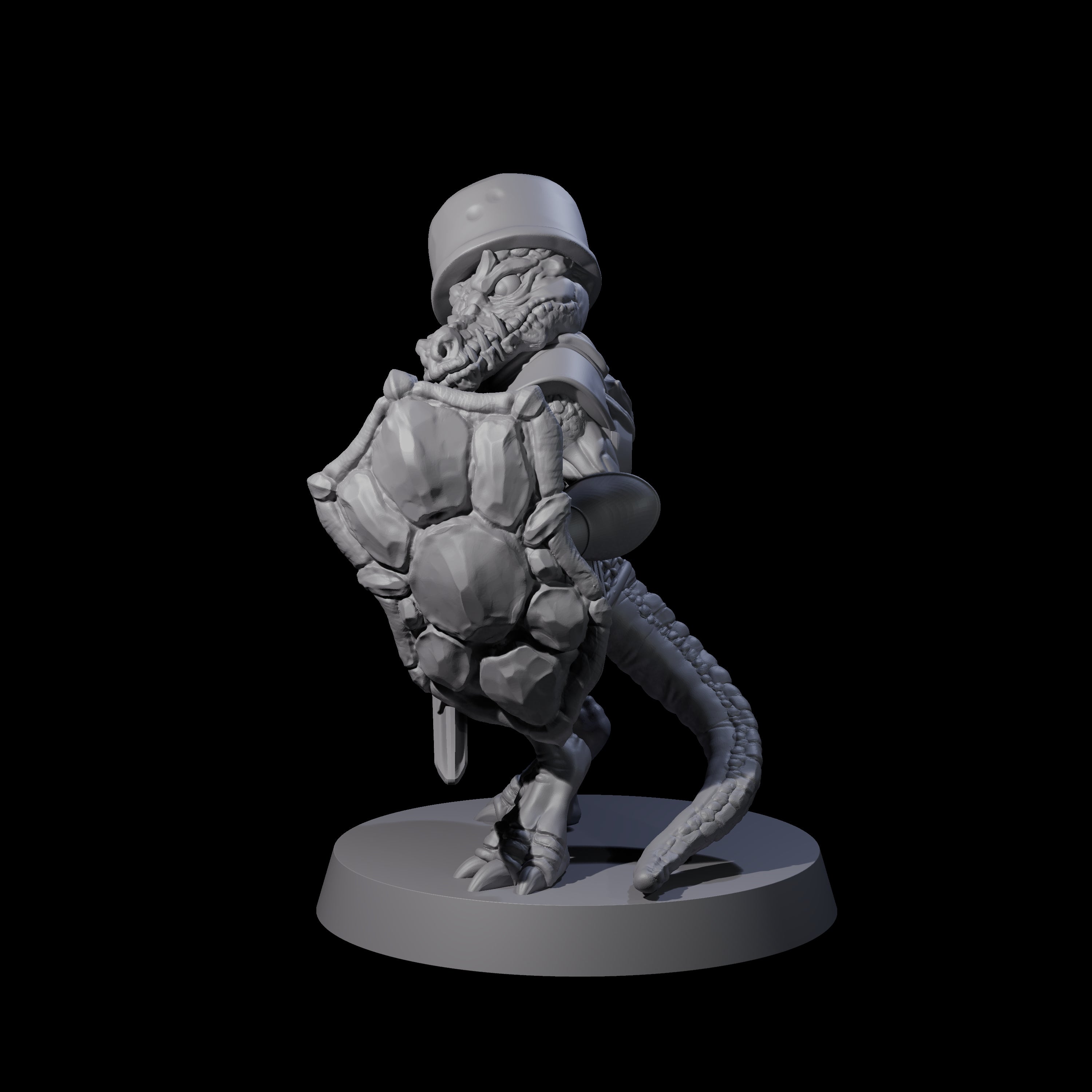 Stupid Armoured Kobold B Miniature for Dungeons and Dragons, Pathfinder or other TTRPGs