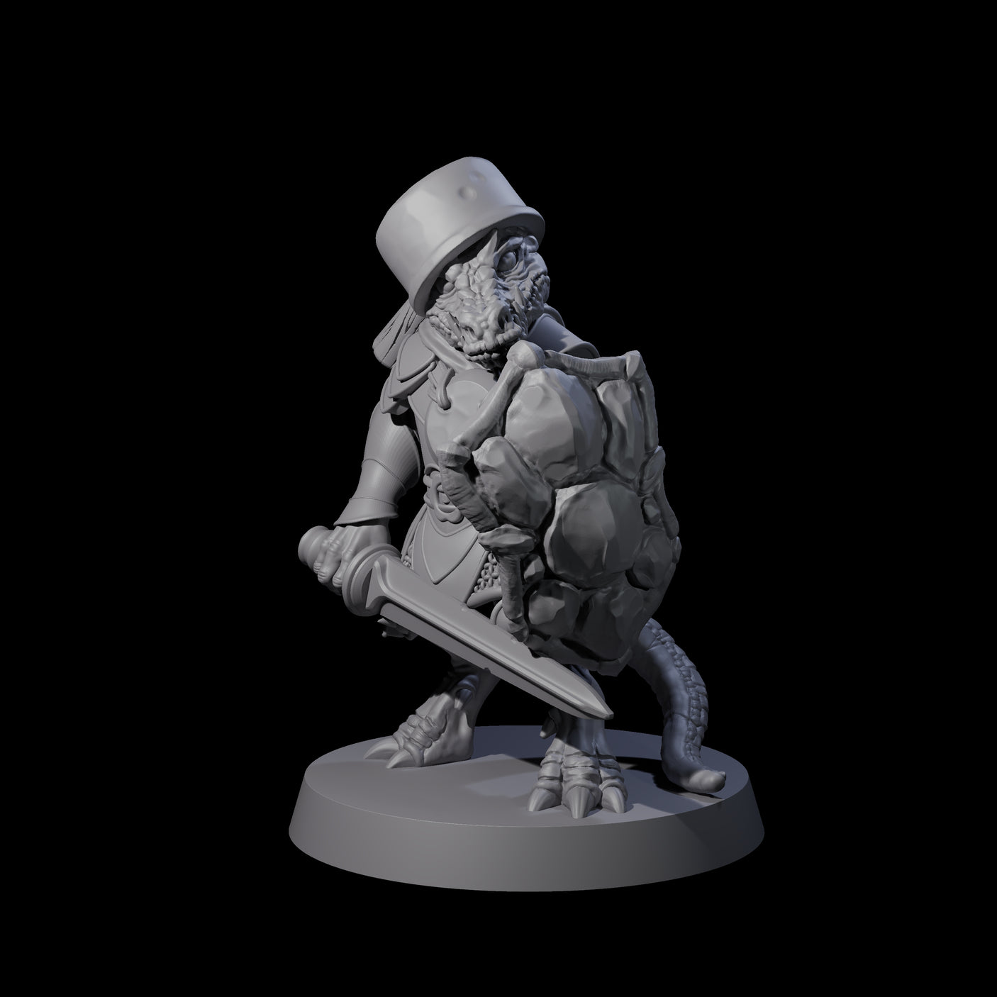 Stupid Armoured Kobold B Miniature for Dungeons and Dragons, Pathfinder or other TTRPGs