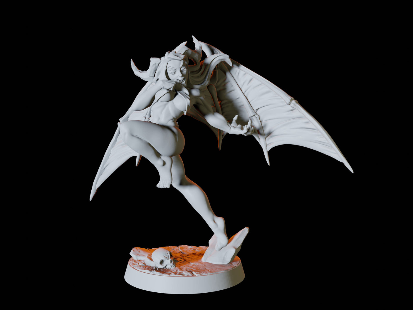 Succubus Pin-up Miniature for Dungeons and Dragons, Pathfinder or other TTRPGs