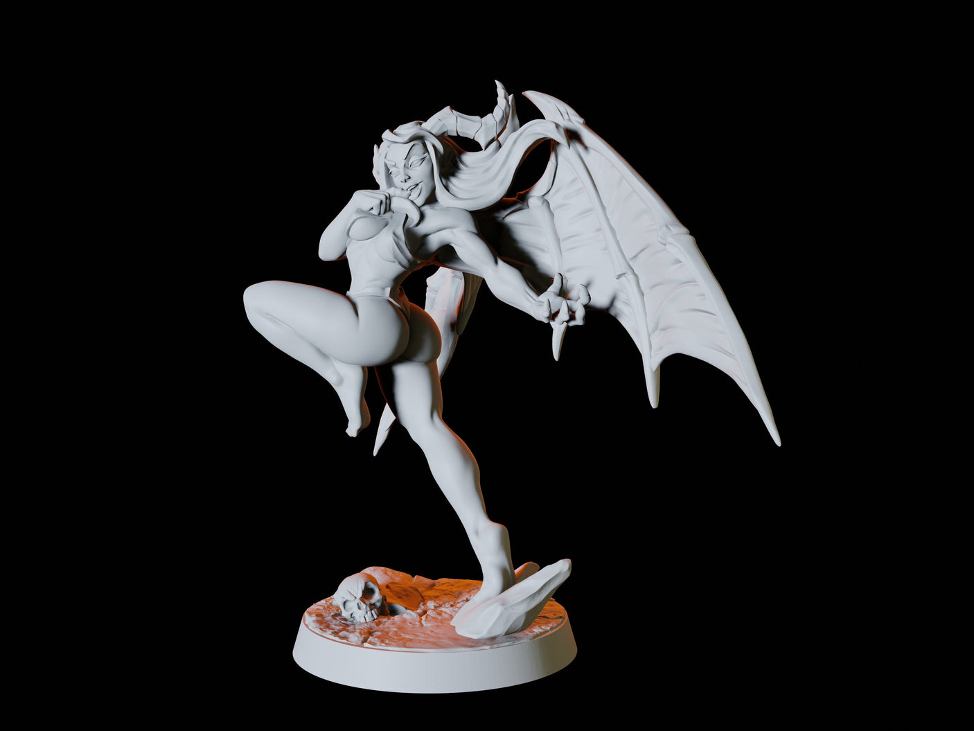 Succubus Pin-up Miniature for Dungeons and Dragons, Pathfinder or other TTRPGs