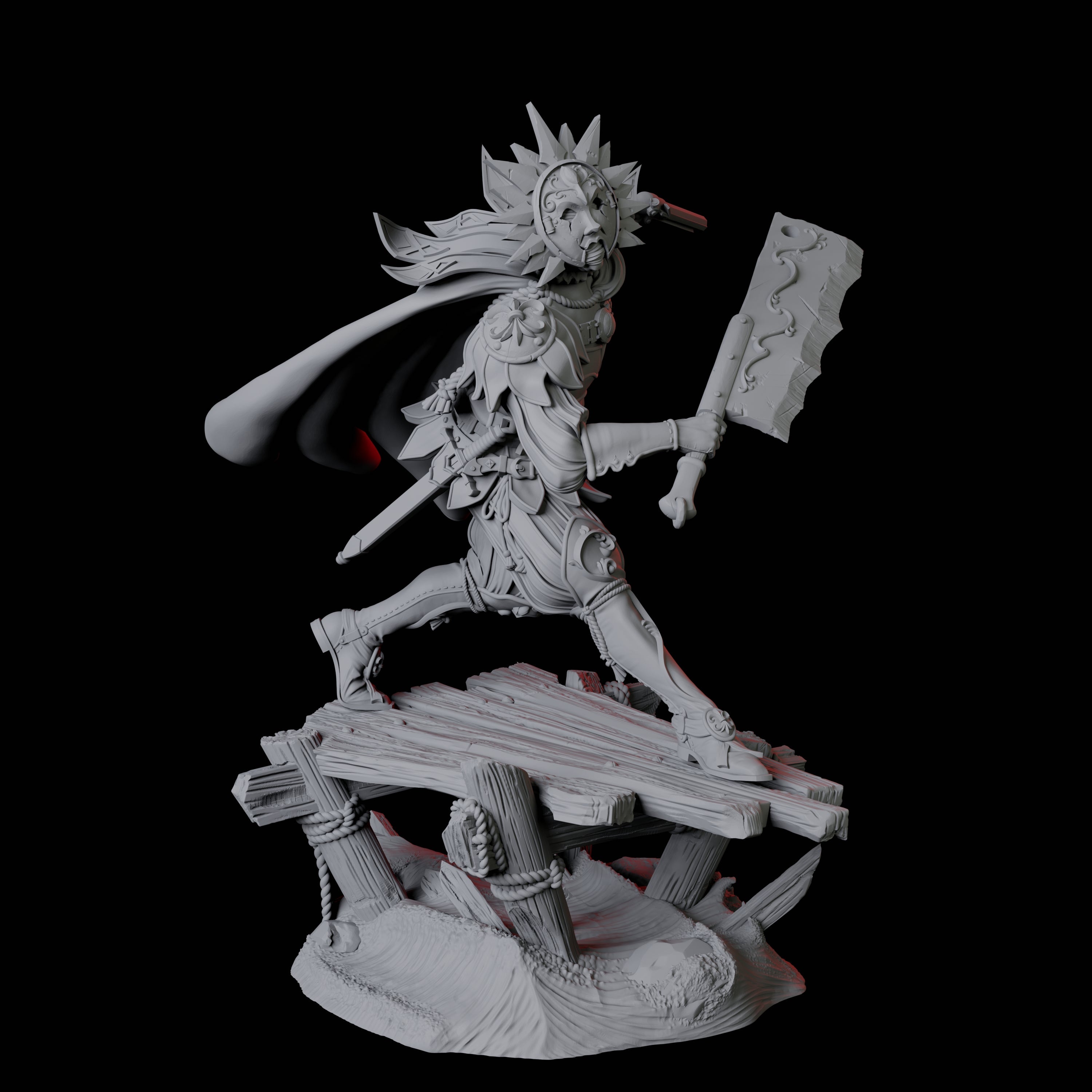 Sun Mask Gunslinger Assassin Miniature for Dungeons and Dragons, Pathfinder or other TTRPGs