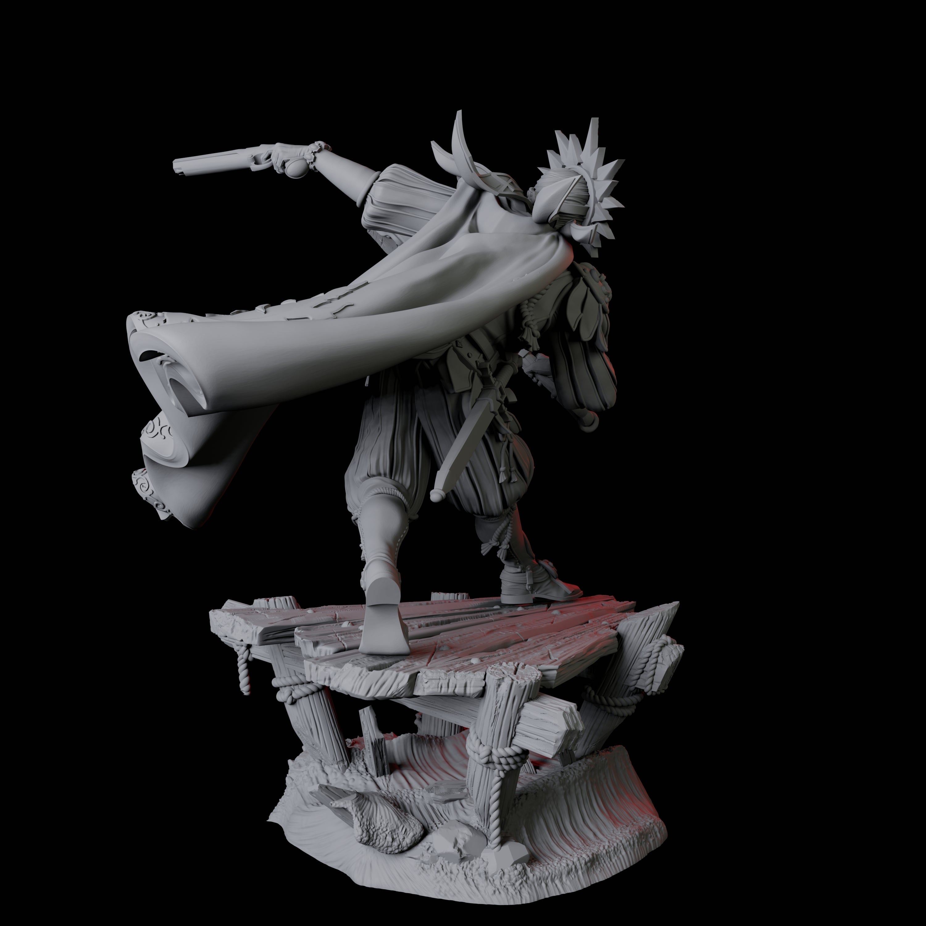 Sun Mask Gunslinger Assassin Miniature for Dungeons and Dragons, Pathfinder or other TTRPGs