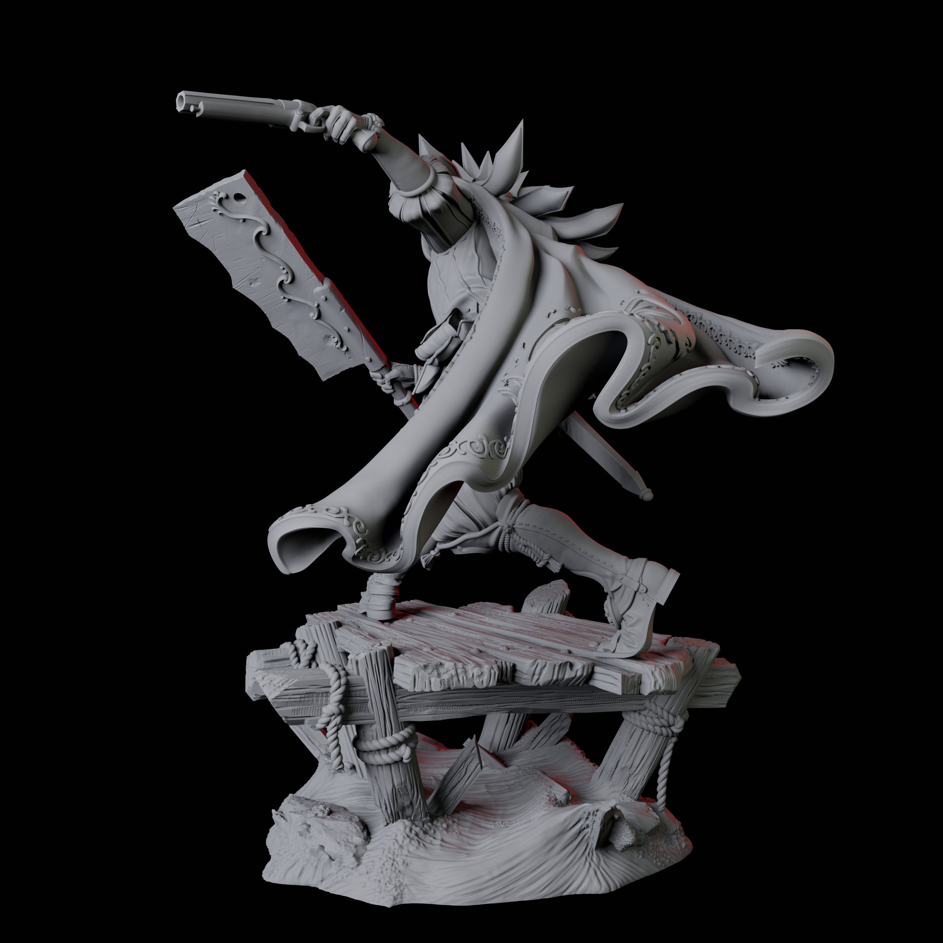 Sun Mask Gunslinger Assassin Miniature for Dungeons and Dragons, Pathfinder or other TTRPGs