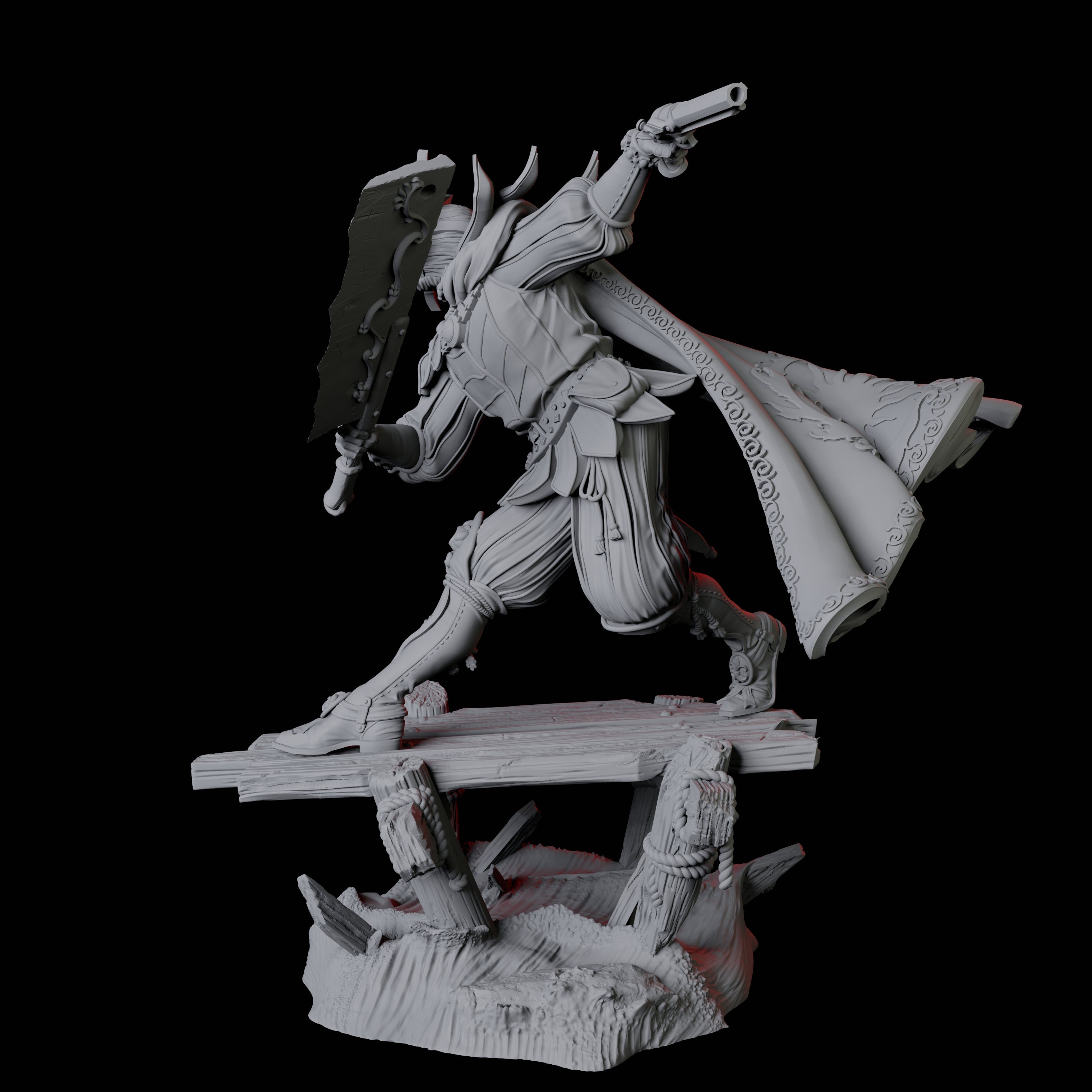 Sun Mask Gunslinger Assassin Miniature for Dungeons and Dragons, Pathfinder or other TTRPGs