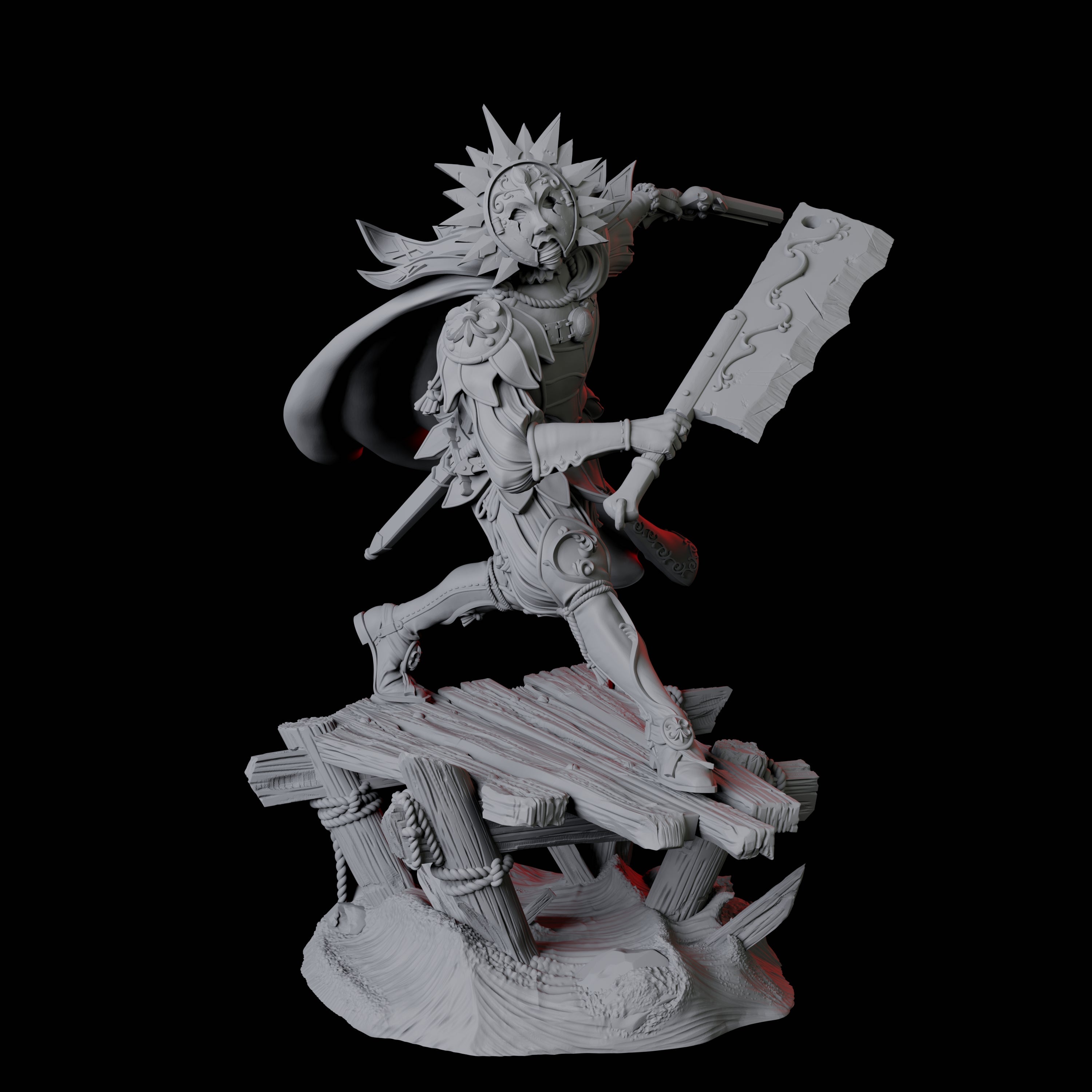 Sun Mask Gunslinger Assassin Miniature for Dungeons and Dragons, Pathfinder or other TTRPGs