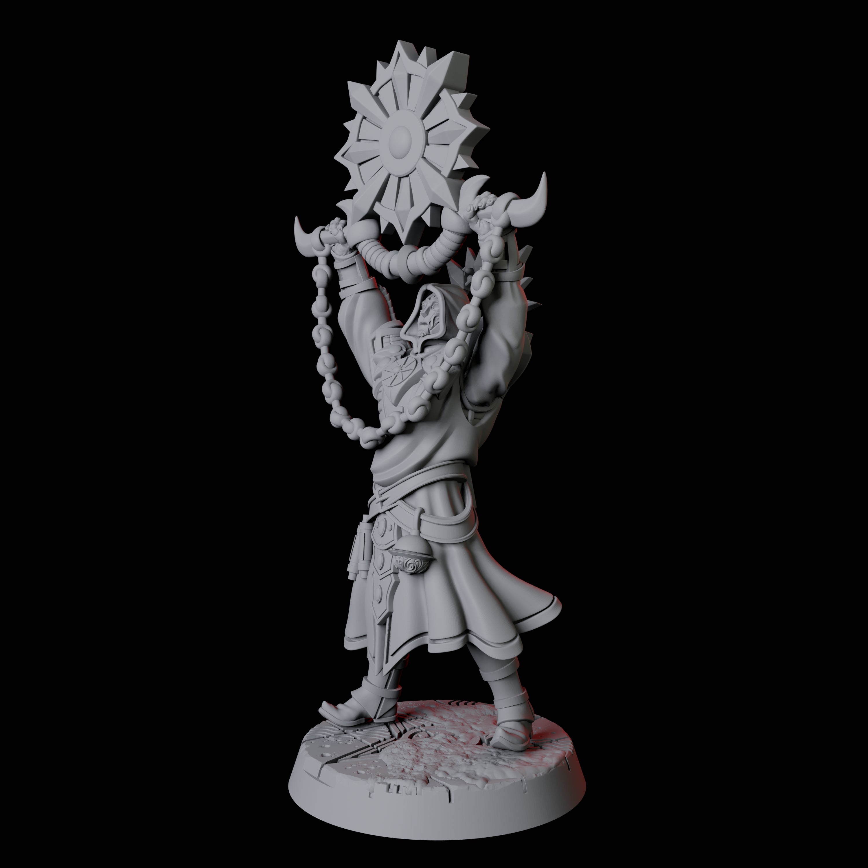 Sun Worshipping Cultist A Miniature for Dungeons and Dragons, Pathfinder or other TTRPGs