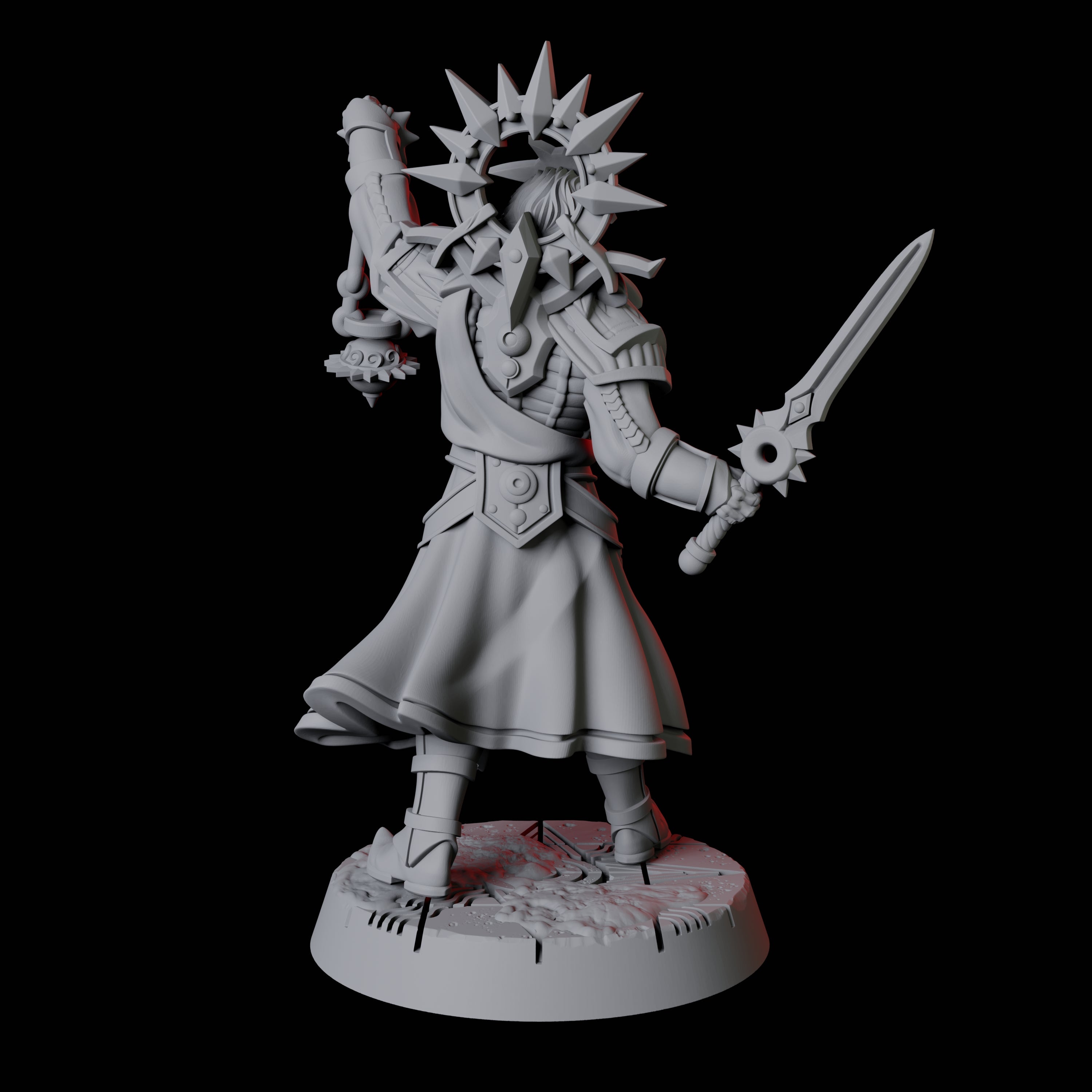 Sun Worshipping Cultist C Miniature for Dungeons and Dragons, Pathfinder or other TTRPGs