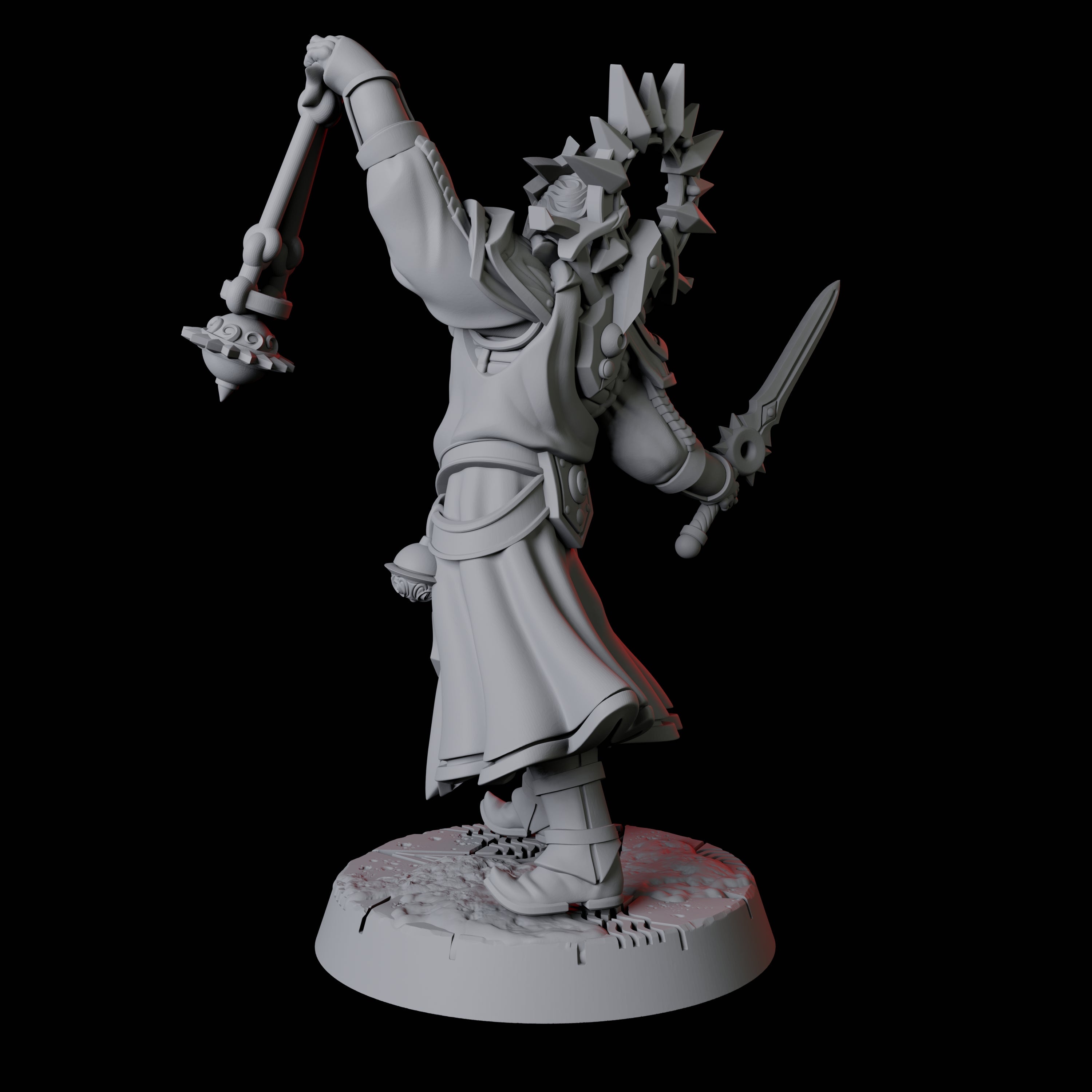 Sun Worshipping Cultist C Miniature for Dungeons and Dragons, Pathfinder or other TTRPGs