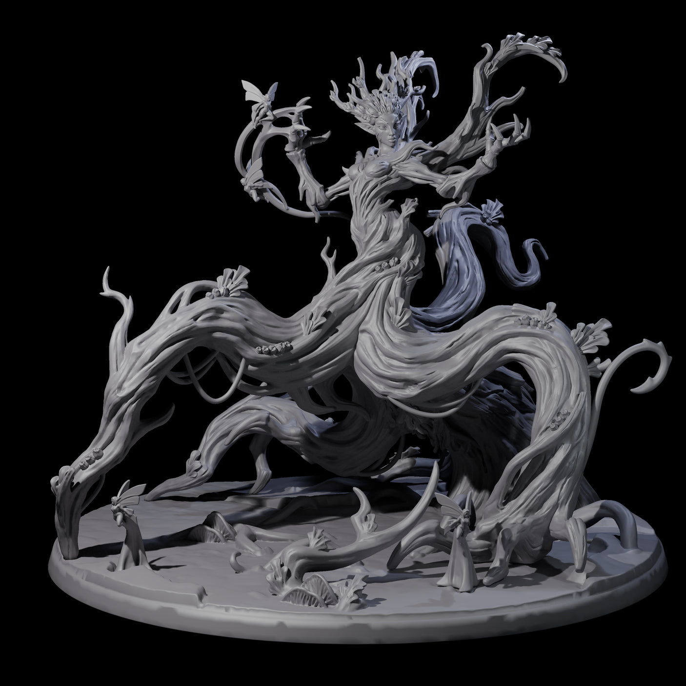 Supreme Forest Dryad Miniature for Dungeons and Dragons, Pathfinder or other TTRPGs