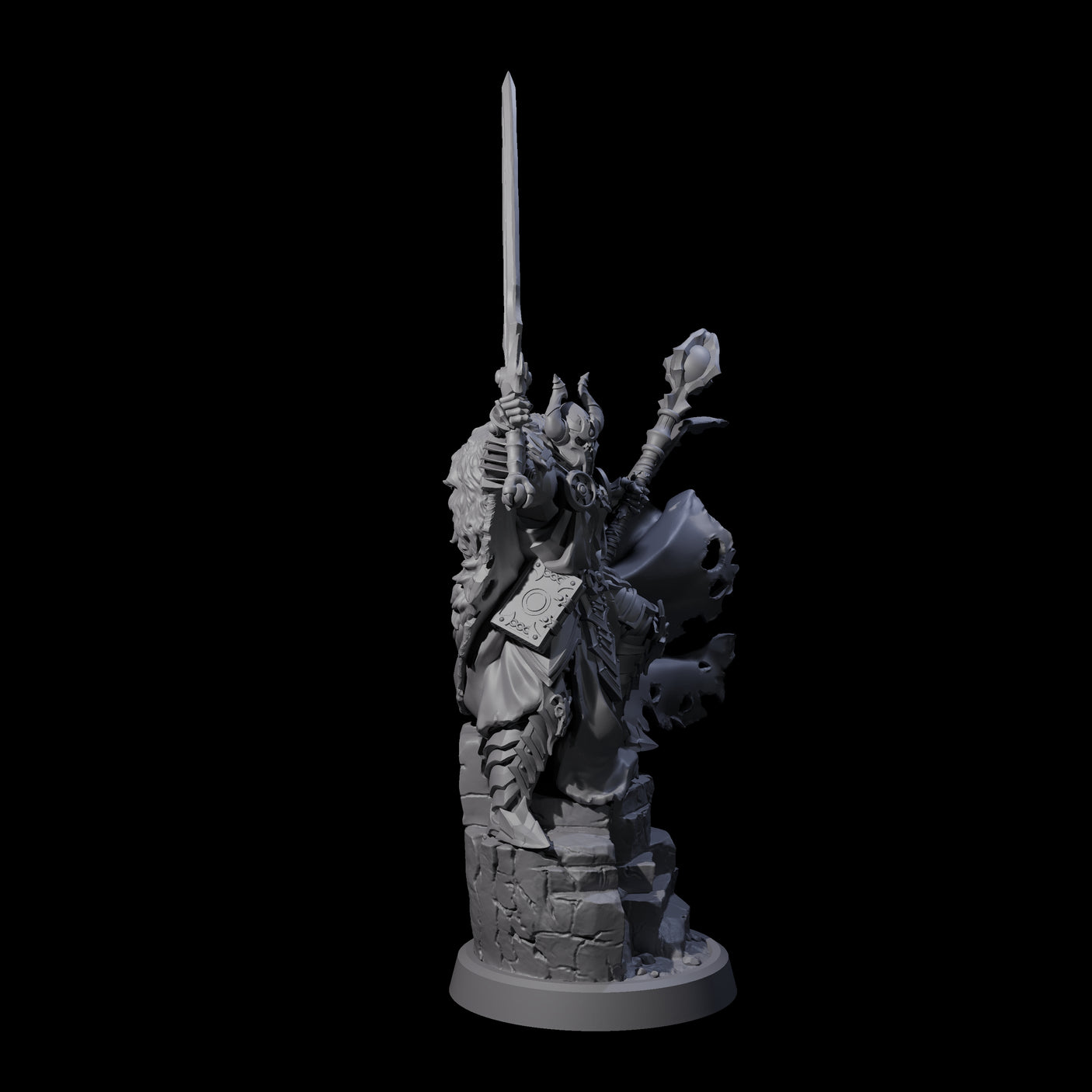 Supreme Skeleton Knight Miniature for Dungeons and Dragons, Pathfinder or other TTRPGs