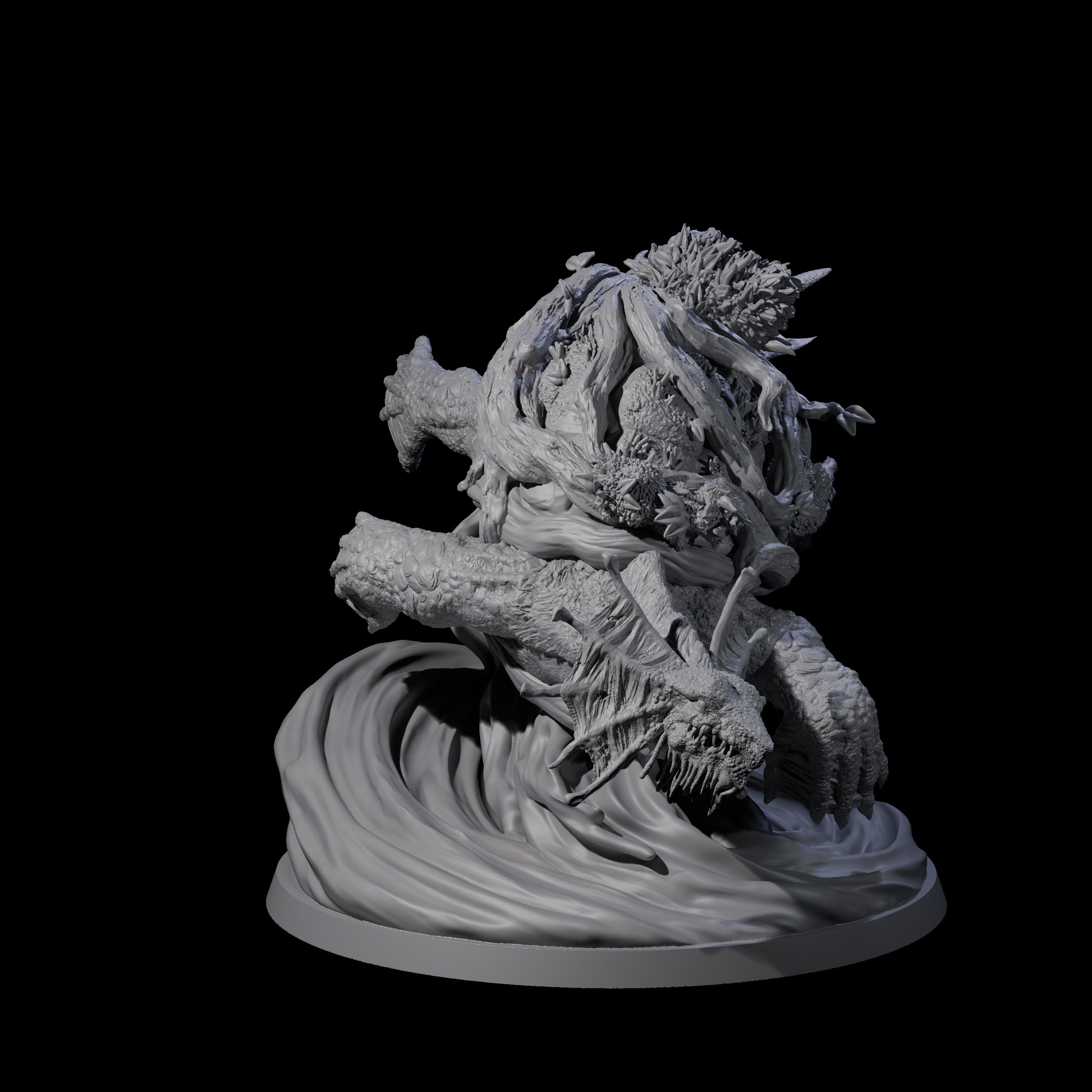 Surfing Dragon Turtle Miniature for Dungeons and Dragons, Pathfinder or other TTRPGs