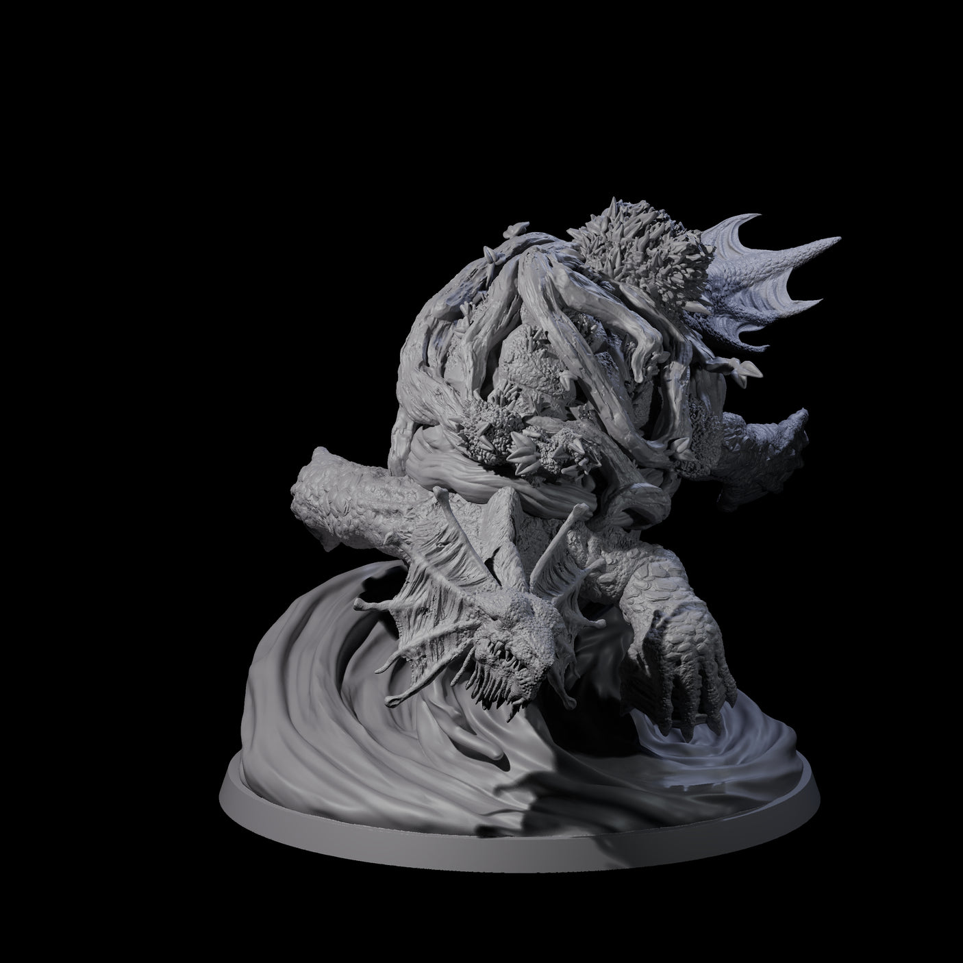 Surfing Dragon Turtle Miniature for Dungeons and Dragons, Pathfinder or other TTRPGs