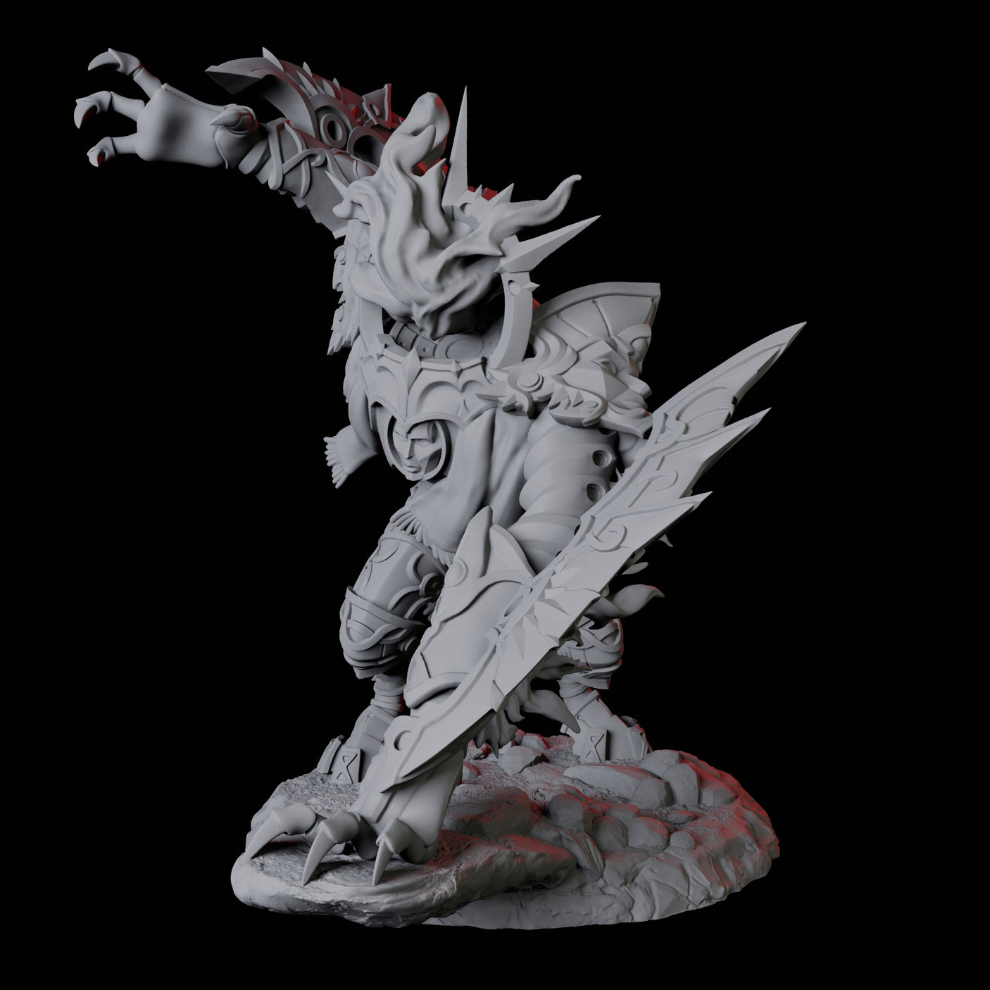 Surging Bastion Archon A Miniature for Dungeons and Dragons, Pathfinder or other TTRPGs