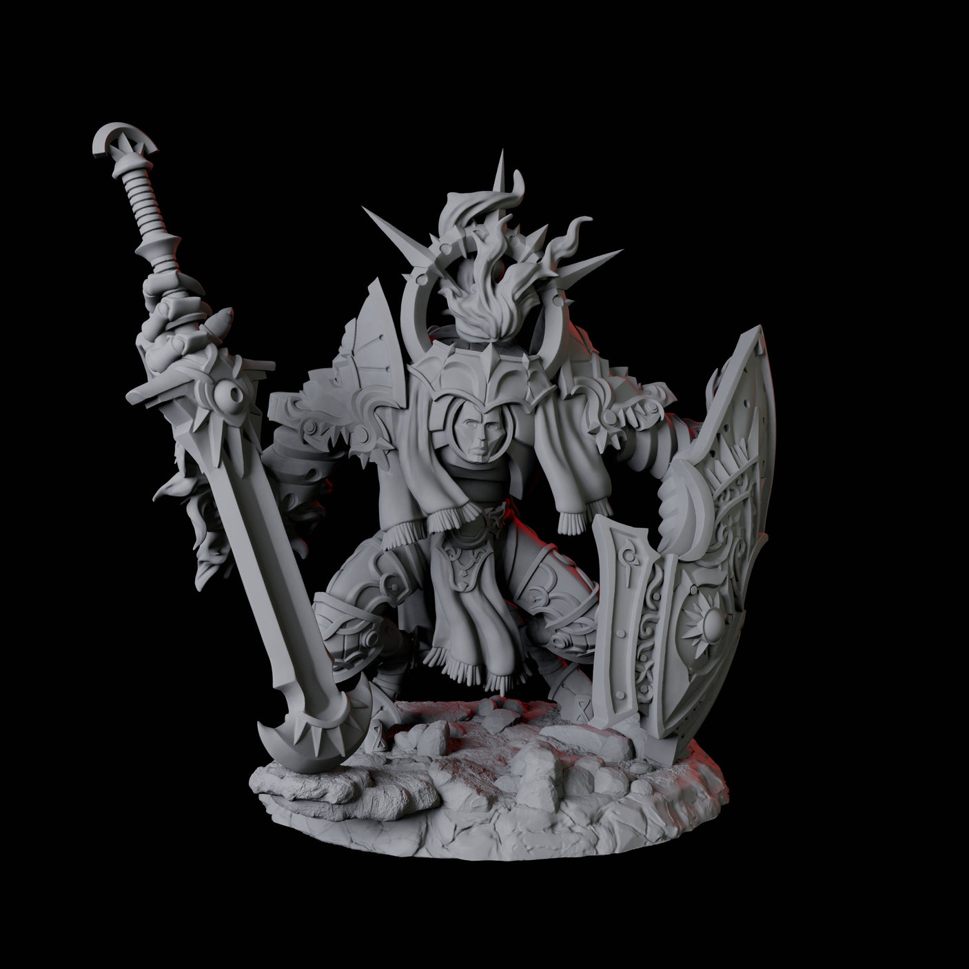 Surging Bastion Archon D Miniature for Dungeons and Dragons, Pathfinder or other TTRPGs