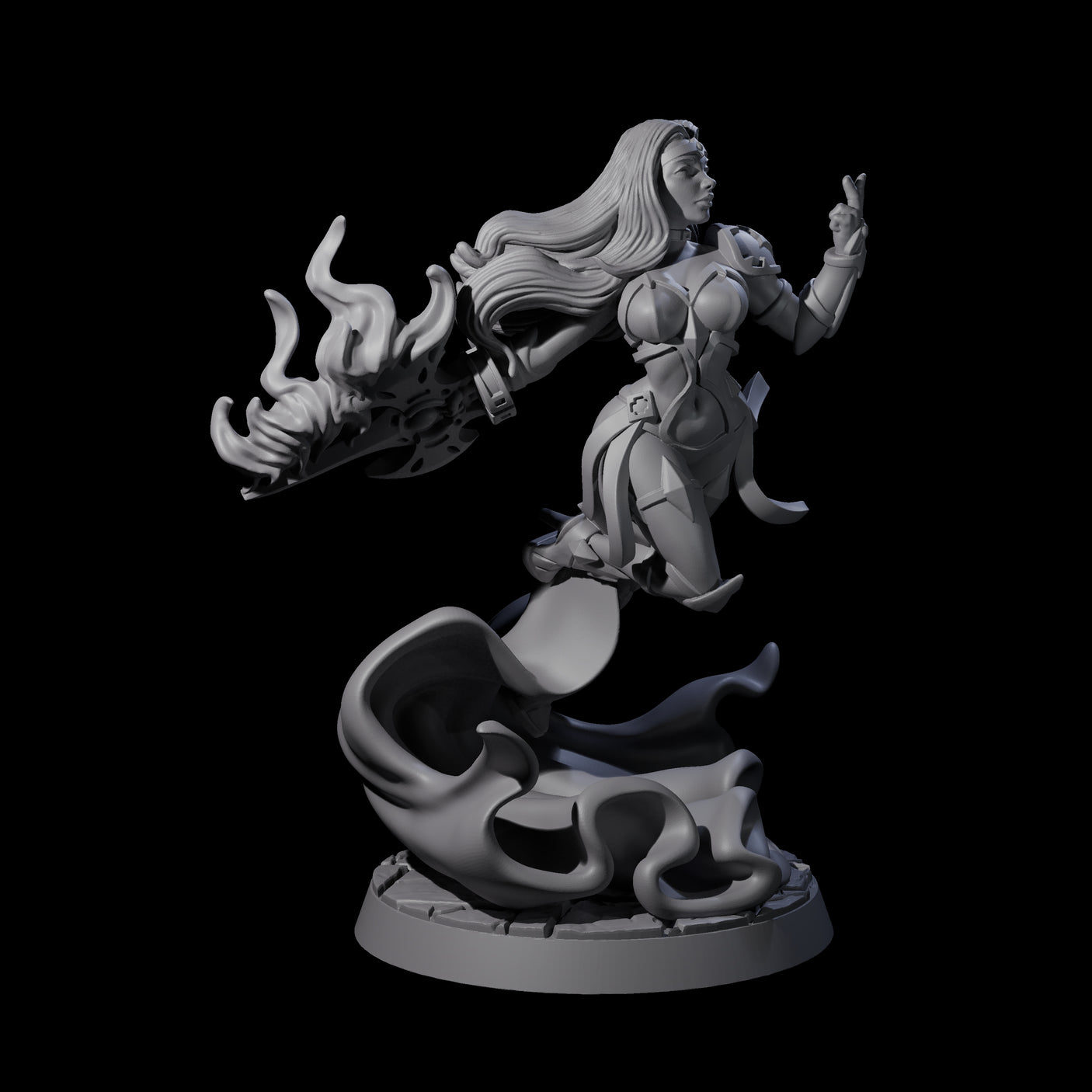 Surging Cleric of the Light Miniature for Dungeons and Dragons, Pathfinder or other TTRPGs